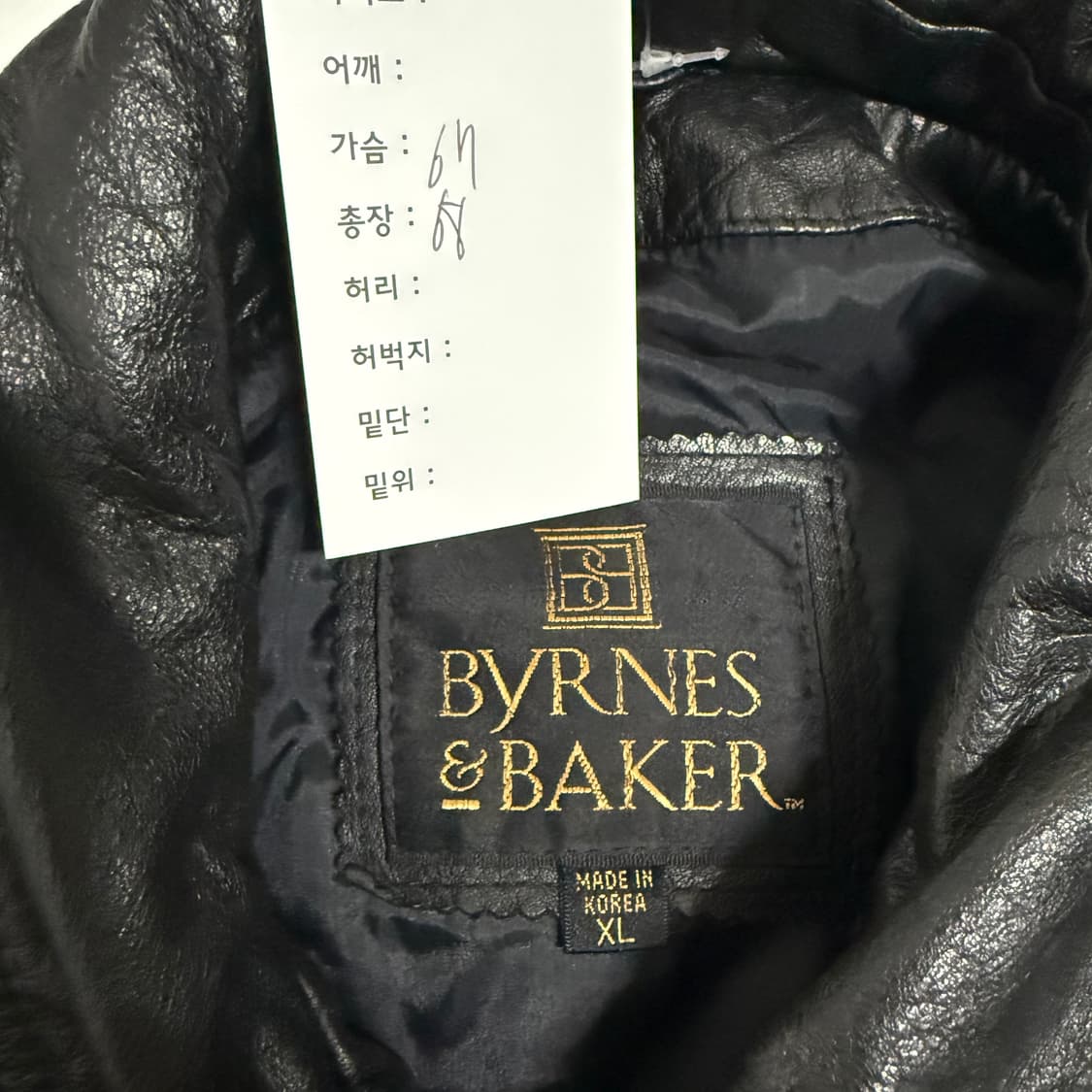 Byrnes&baker A2 레더 봄버자켓  상품이미지5