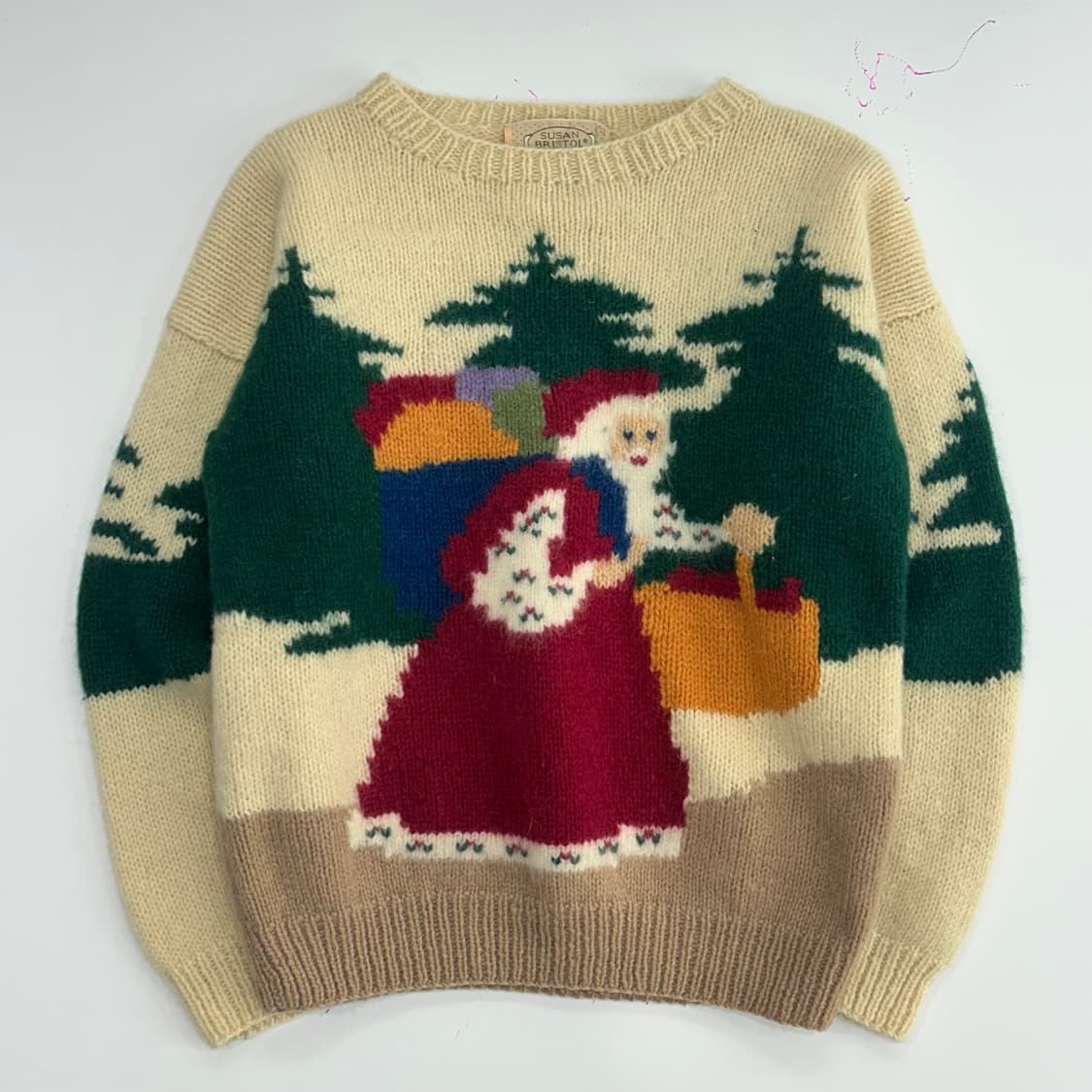 Susan bristol 핸드메이드 크리스마스 산타 울 스웨터  상품이미지3