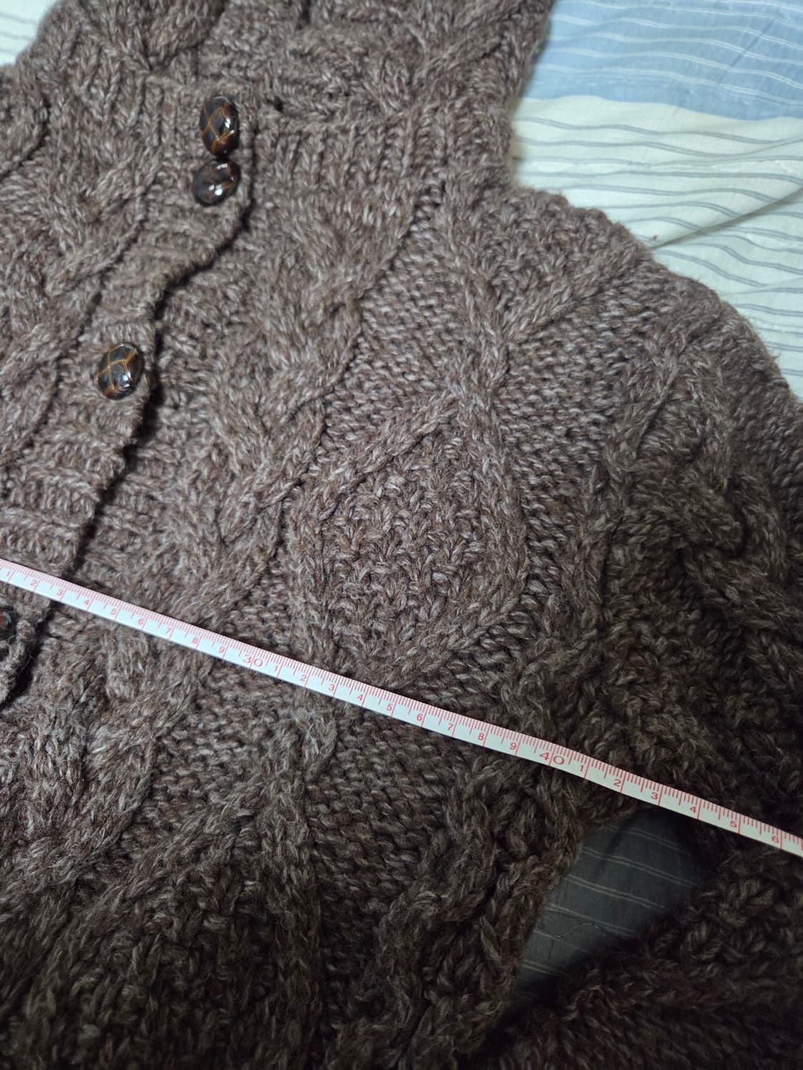 후아유 희귀매물 초코꽈배기니트 상품이미지5