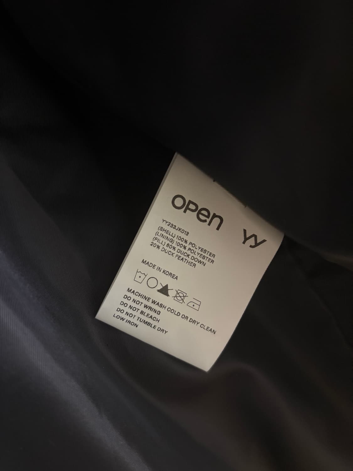 OPEN YY 블랭킷 다운 재킷 패딩 상품이미지4