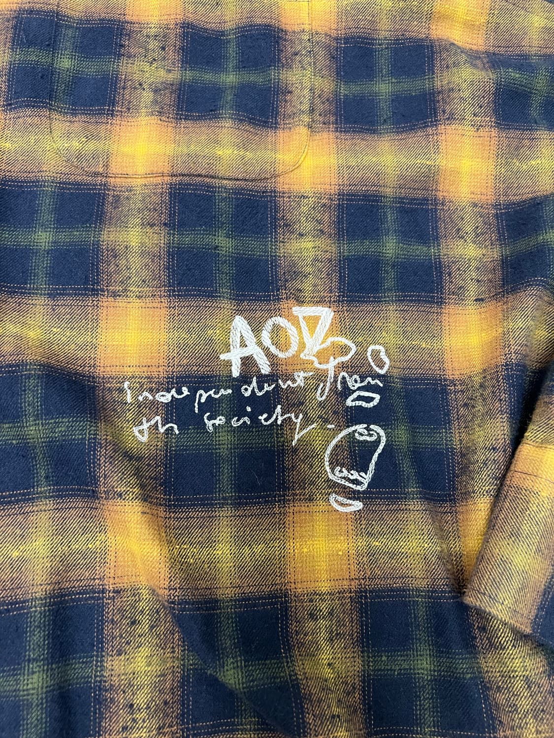 An other date / 오버사이즈 엠브로이더 체크 셔츠 / 48 상품이미지8