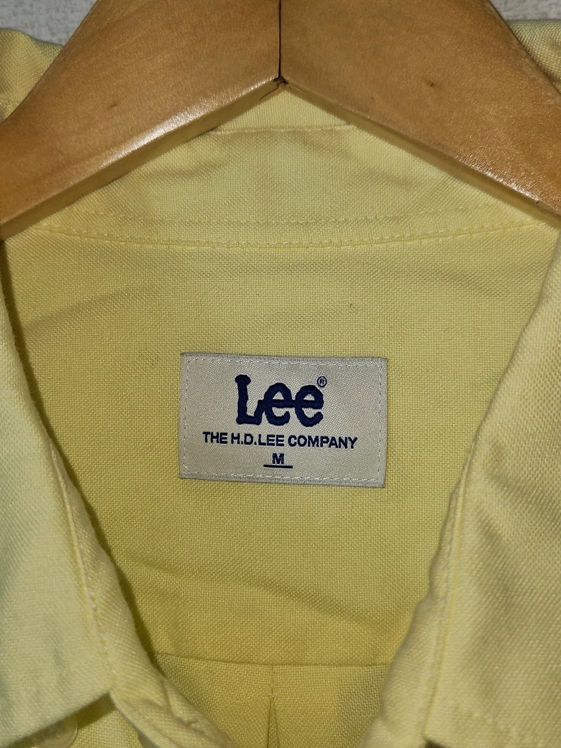 리 LEE 옥스포드 반팔셔츠 오버핏 레몬 M (거의 새상품) 상품이미지4