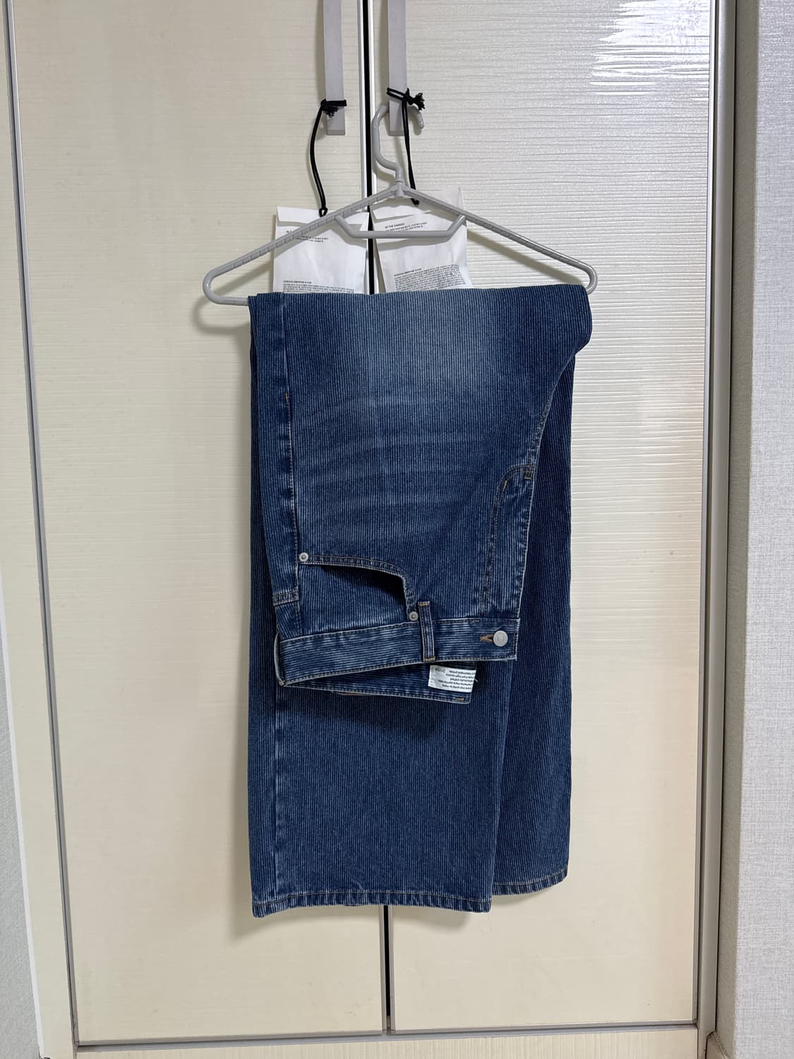 [2] 다이브인 루즈드 와이드 데님 리브드 블루 상품이미지2