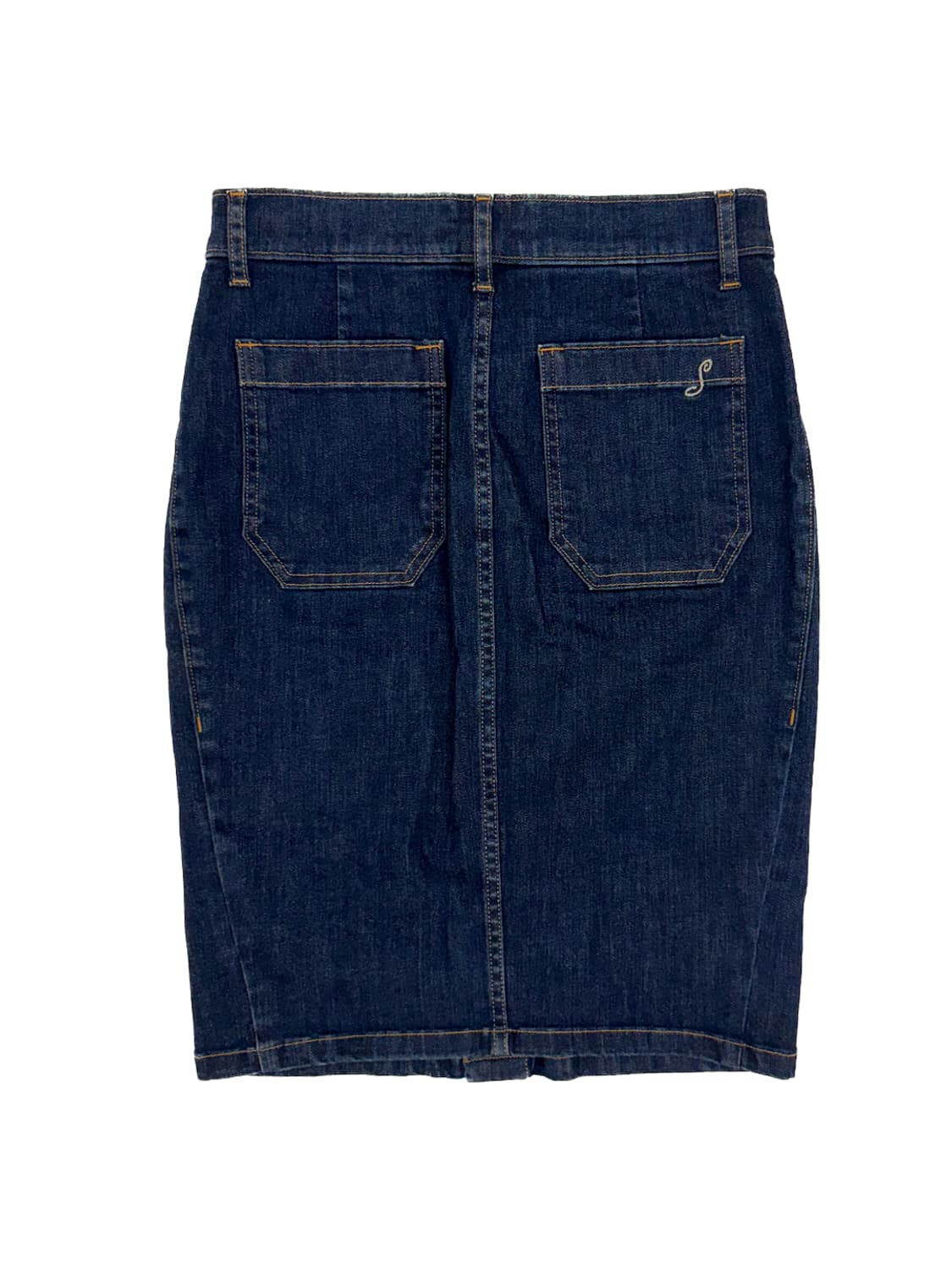 Seafarer Denim Button-Front Skirt/ 26  상품이미지2