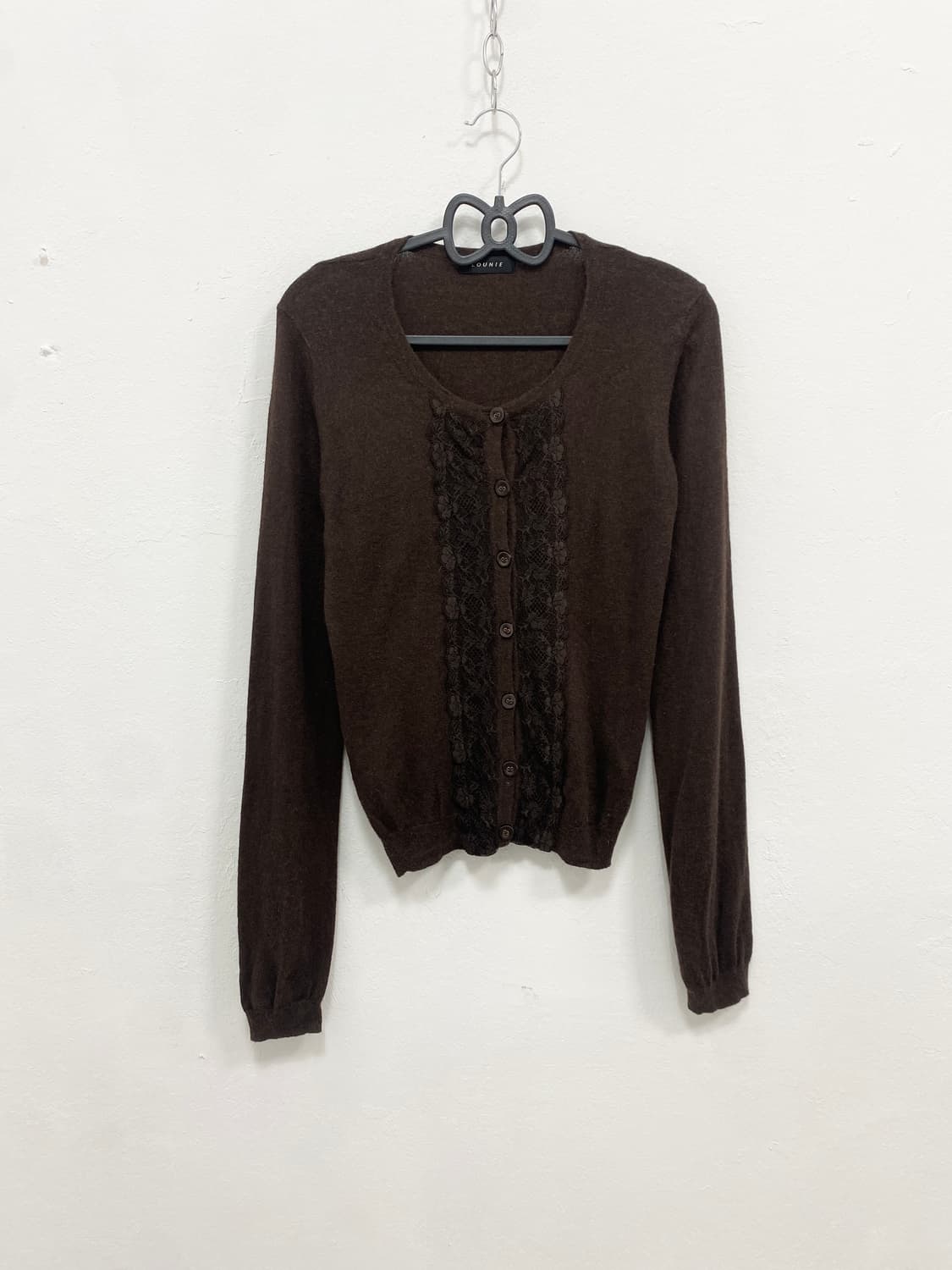 [LOUNIE] 라떼갸루 코코아 레이스 니트 롱슬리브 상품이미지3