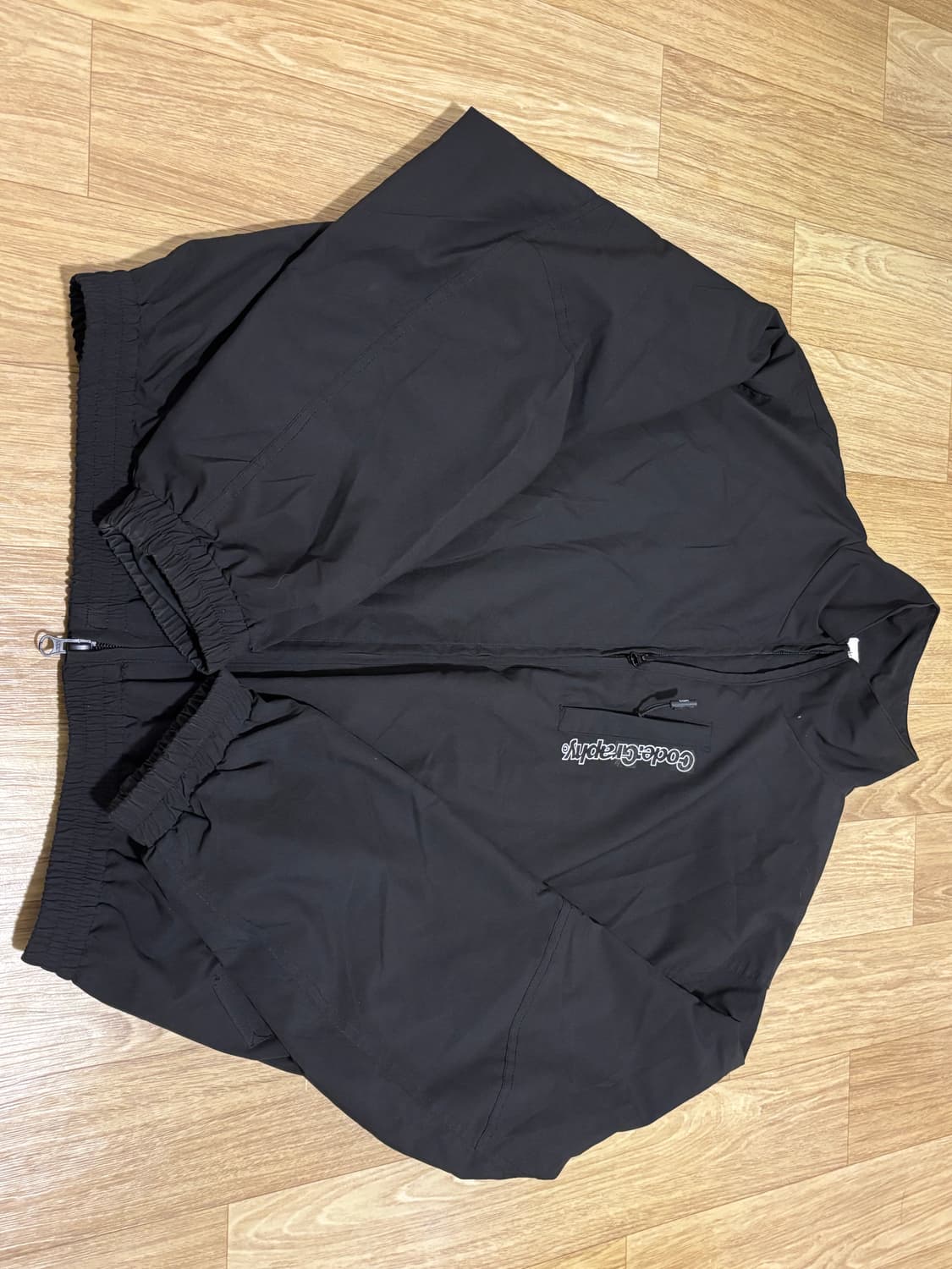 코드그라피 2-WAY 테크 숏 자켓_블랙 상품이미지4