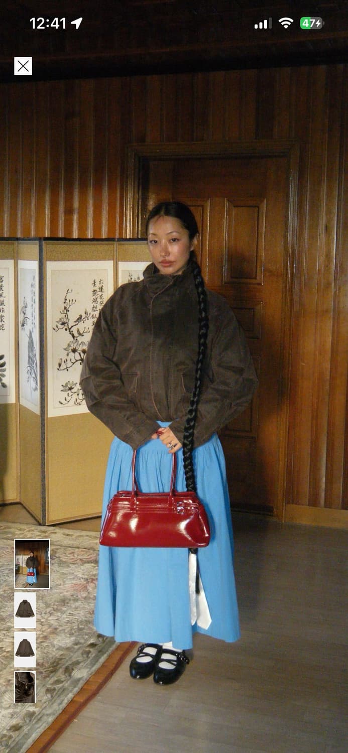 자라 워싱 체크 왁스 재킷 구해요 상품이미지1