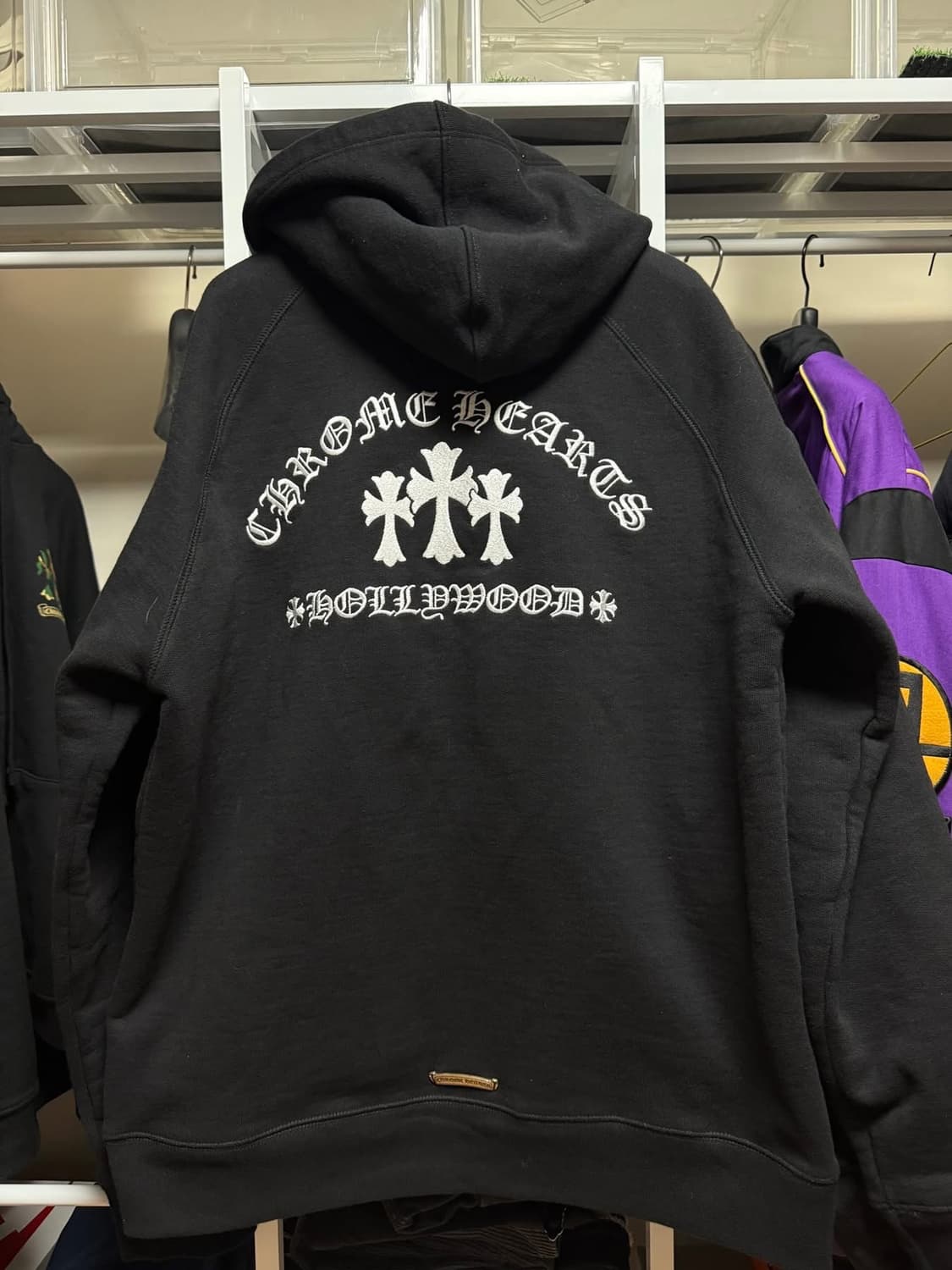 크롬하츠 세메터리 레더 후드 급처분 정품 상품이미지1