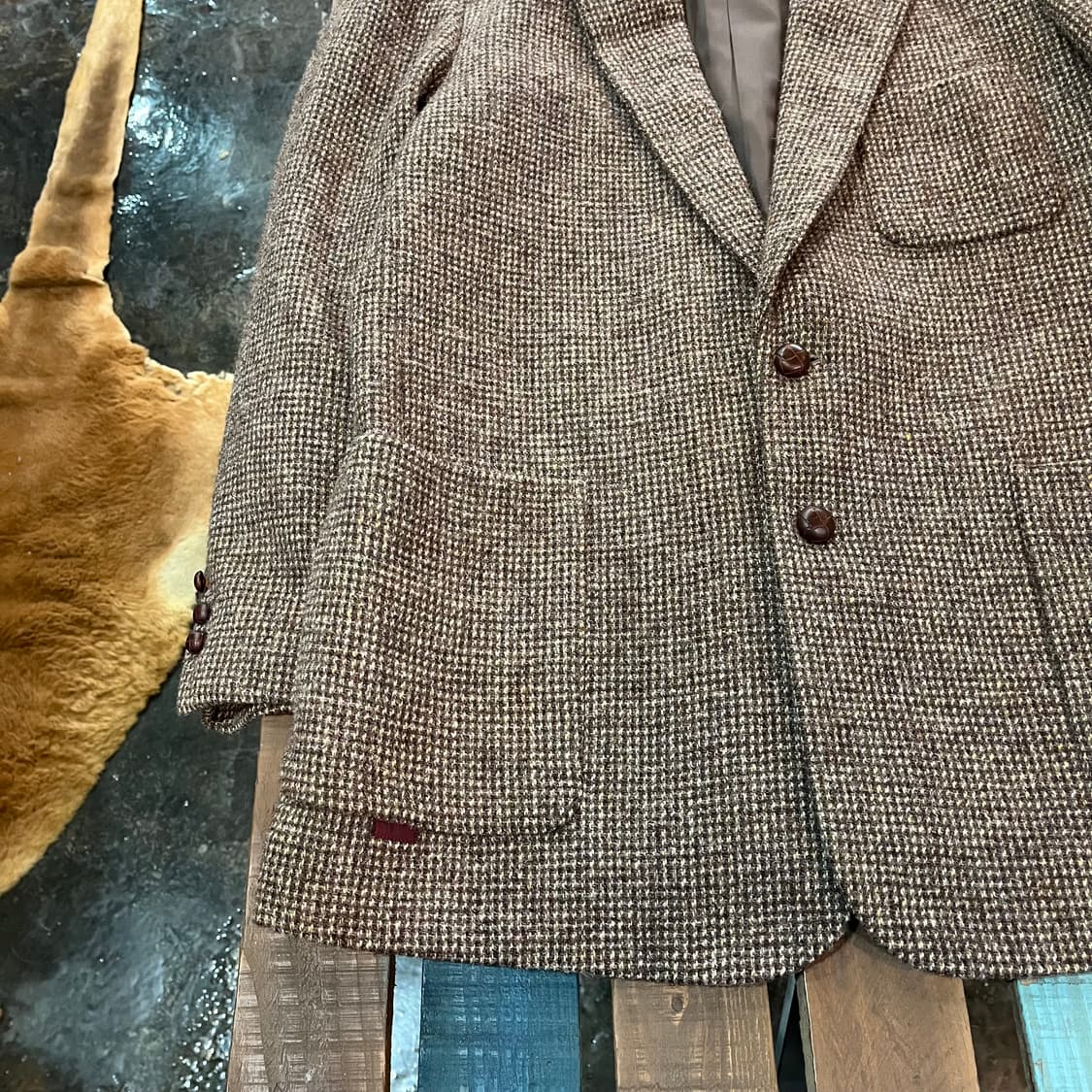 파파스 해리스 트위드 울 자켓 유니섹스 빈티지 상품이미지3