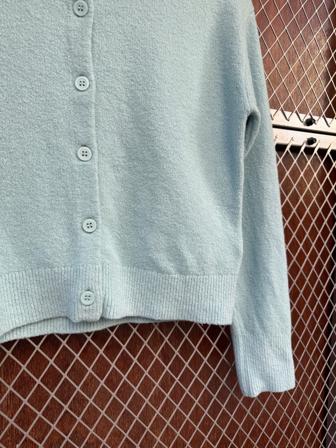 앤아더스토리즈 베이직 스카이블루 울 니트 가디건 M 상품이미지5