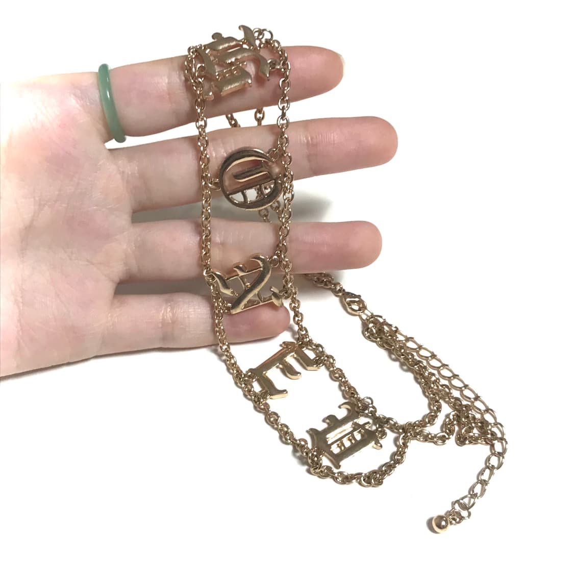 일본 빈티지 헤이세이 갸루 펑크 골드 체인 목걸이 상품이미지2
