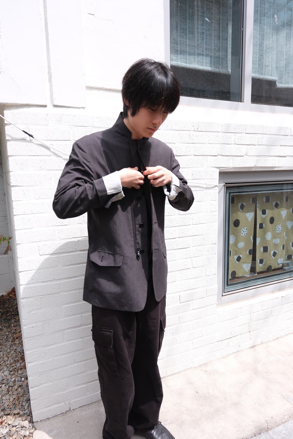 John varvatos 스트라이프 유틸리티 자켓 40 상품이미지1