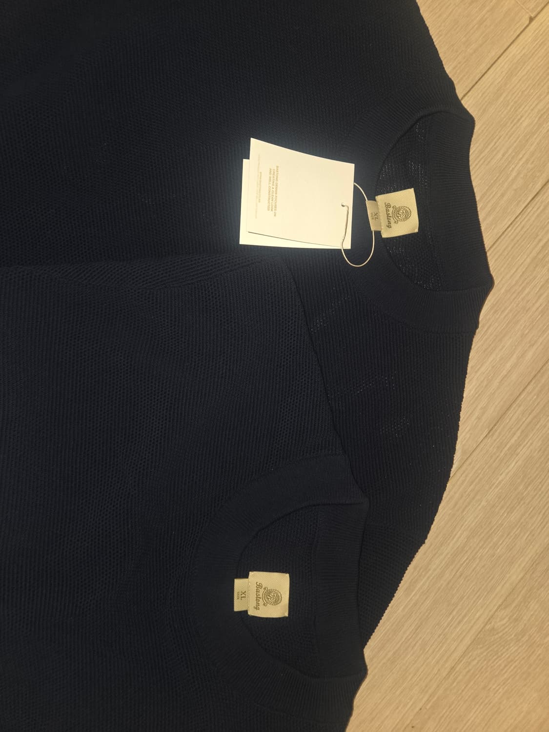 XL) 바스통 330 반팔니트 네이비 택달린 신품 상품이미지2