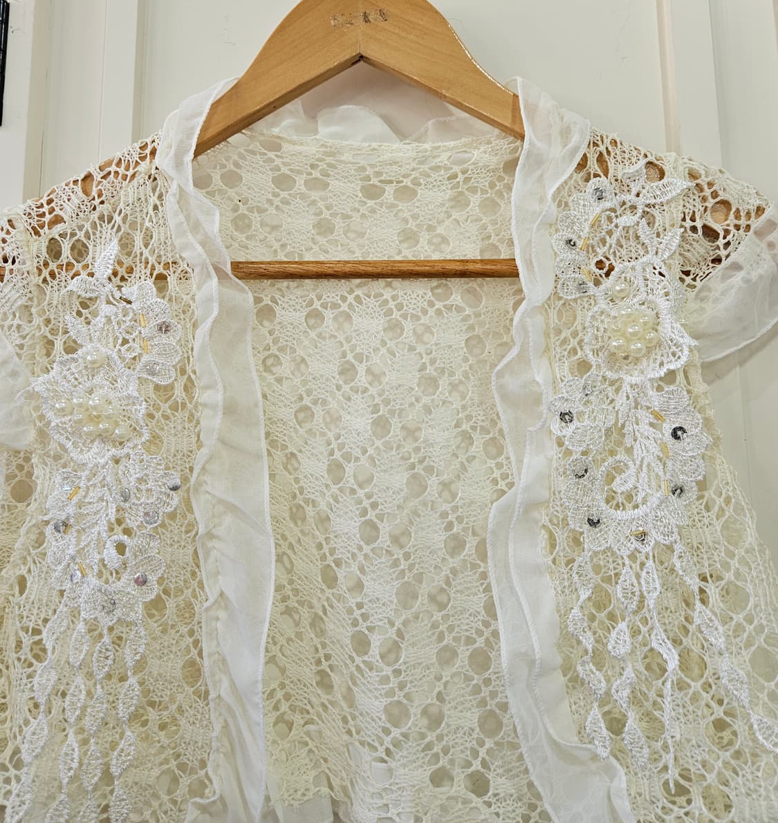 빈티지 플라워 레이스 크롭 볼레로 상품이미지3