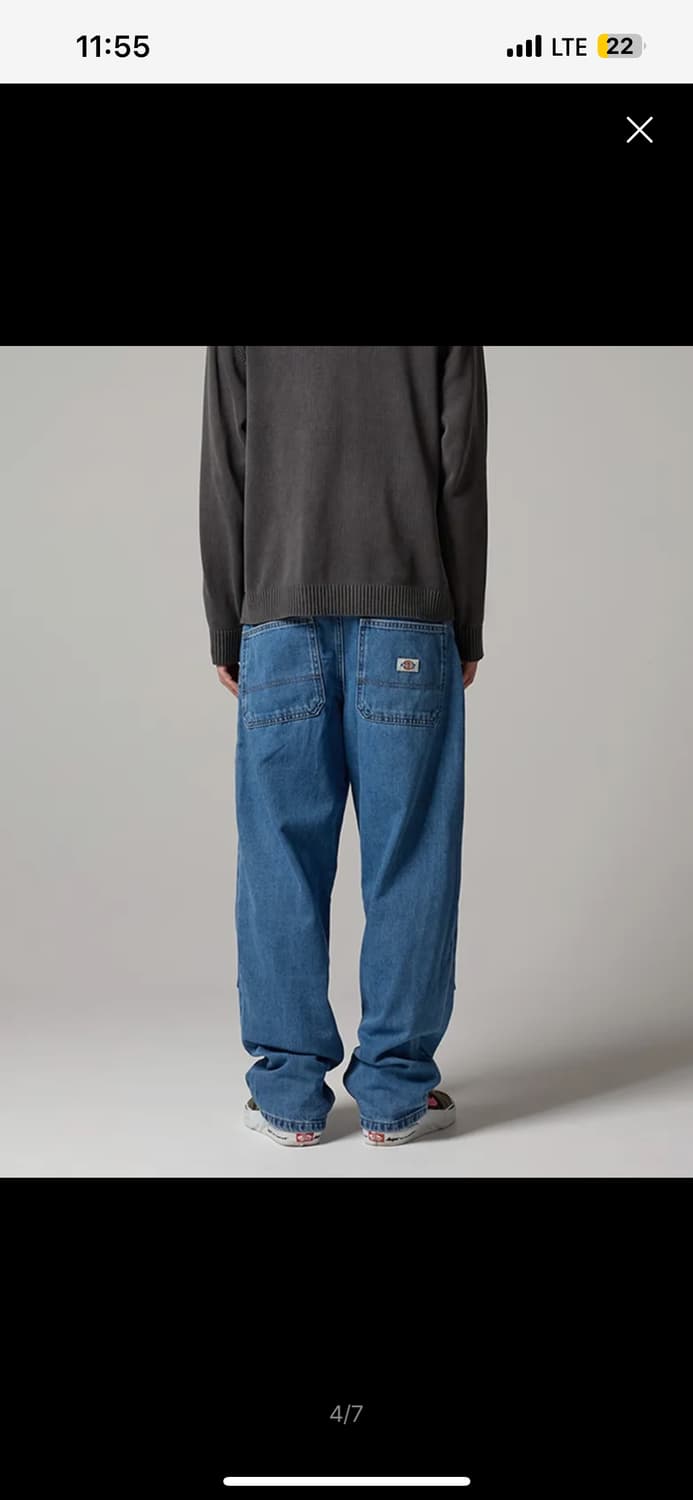 디키즈 더블니 루즈핏 데님 팬츠 Archive Wash 상품이미지3