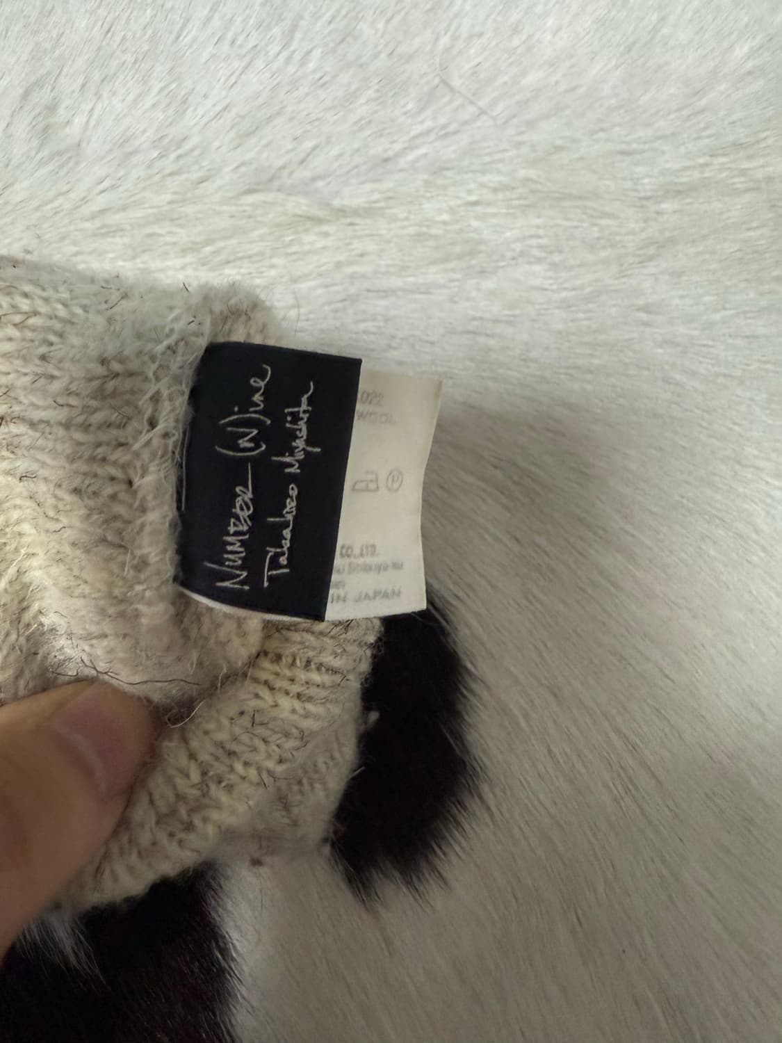 넘버나인 08aw 포틀랜드기 핑거리스 울장갑 상품이미지3