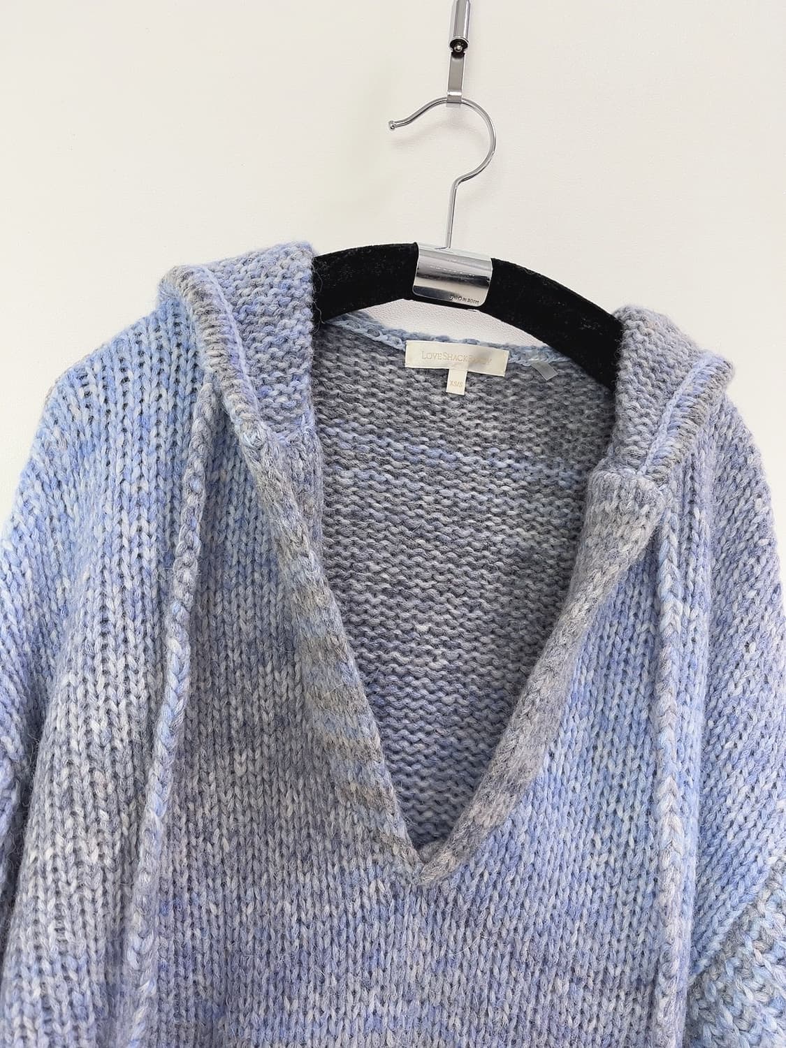 러브 쉑 팬시 알파카 울 혼방 폼폼 후드 니트 상품이미지5