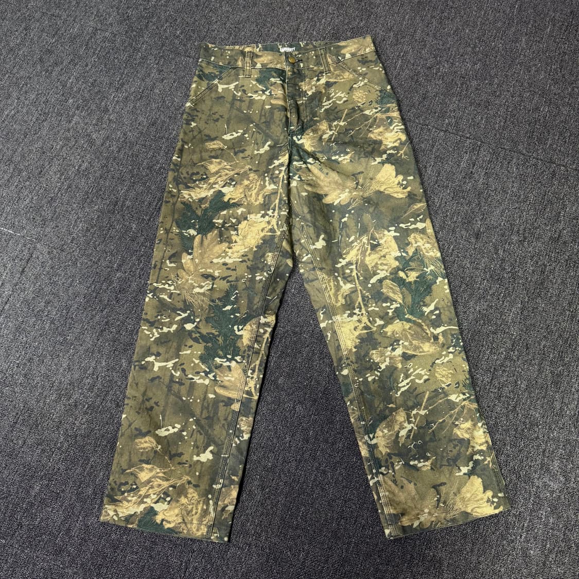 칼하트wip 싱글니 카펜터 카모플라쥬 데님 팬츠 상품이미지6
