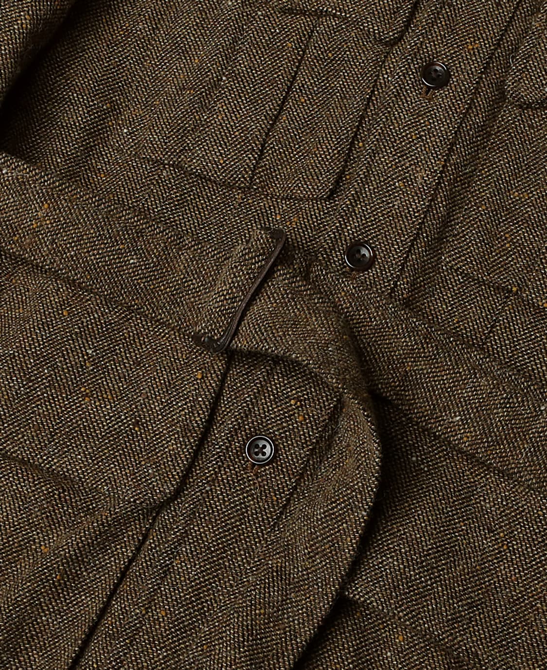 빔즈 플러스 [Beams +] 울 플랙스 헤링본 벨티드 사파리 자켓 상품이미지5