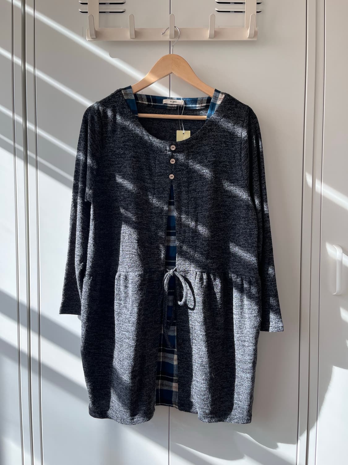 Bi abbey 체크 레이어드 바선생 원피스 상품이미지3