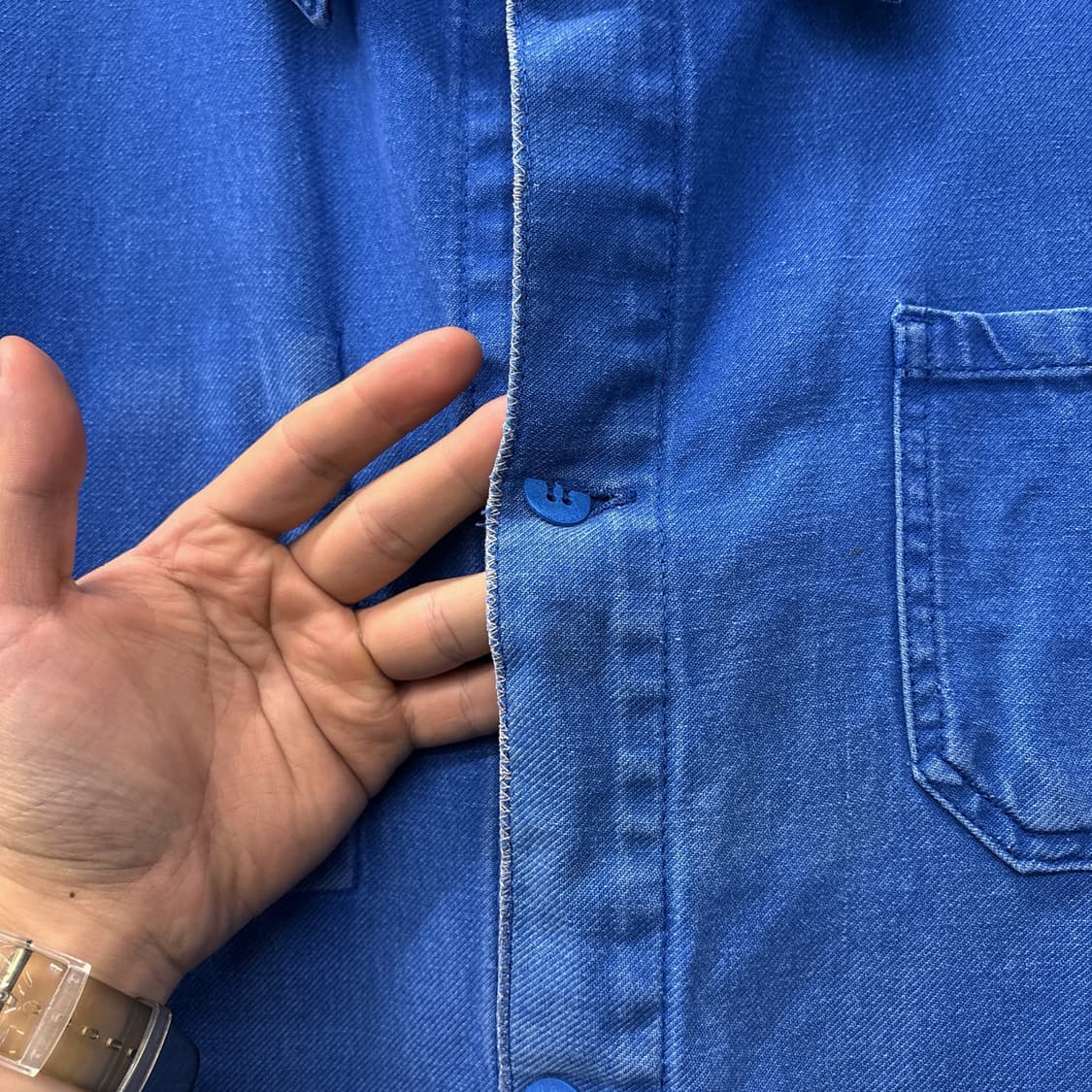 70s 리페어 패치워크 프렌치워크자켓 빈티지페이딩 N557 상품이미지7