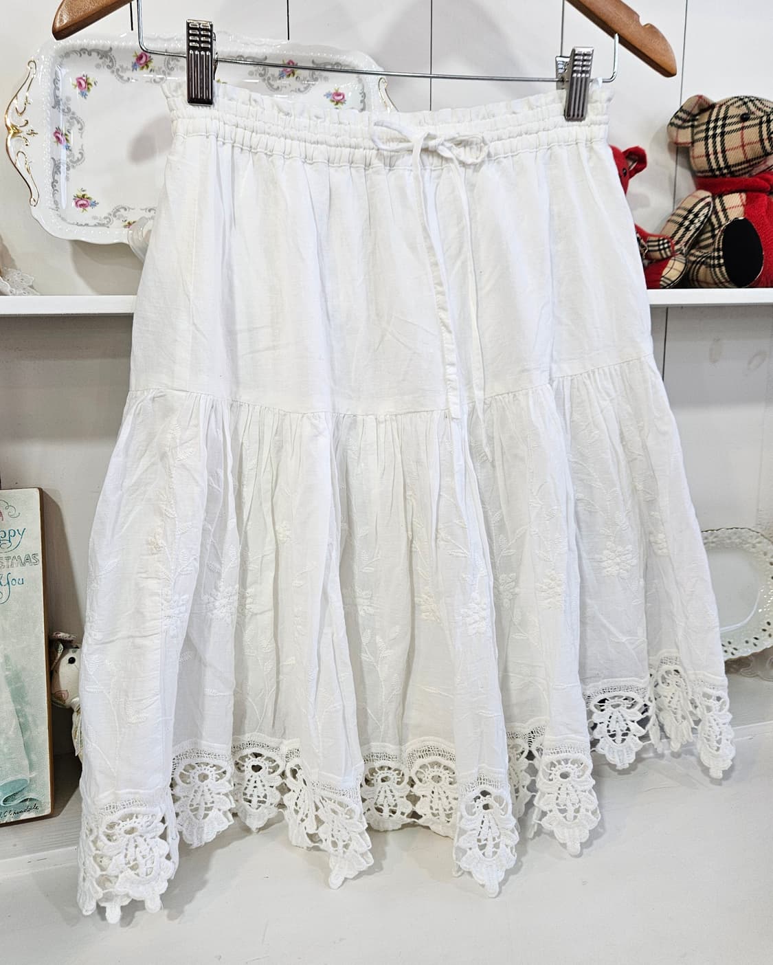 레이스 자수 스커트 상품이미지2