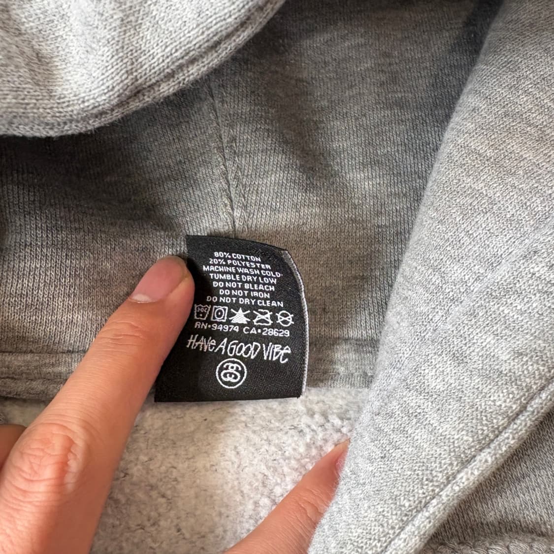 스투시 인터네셔널 트라이브 그레이 후드티 상품이미지7