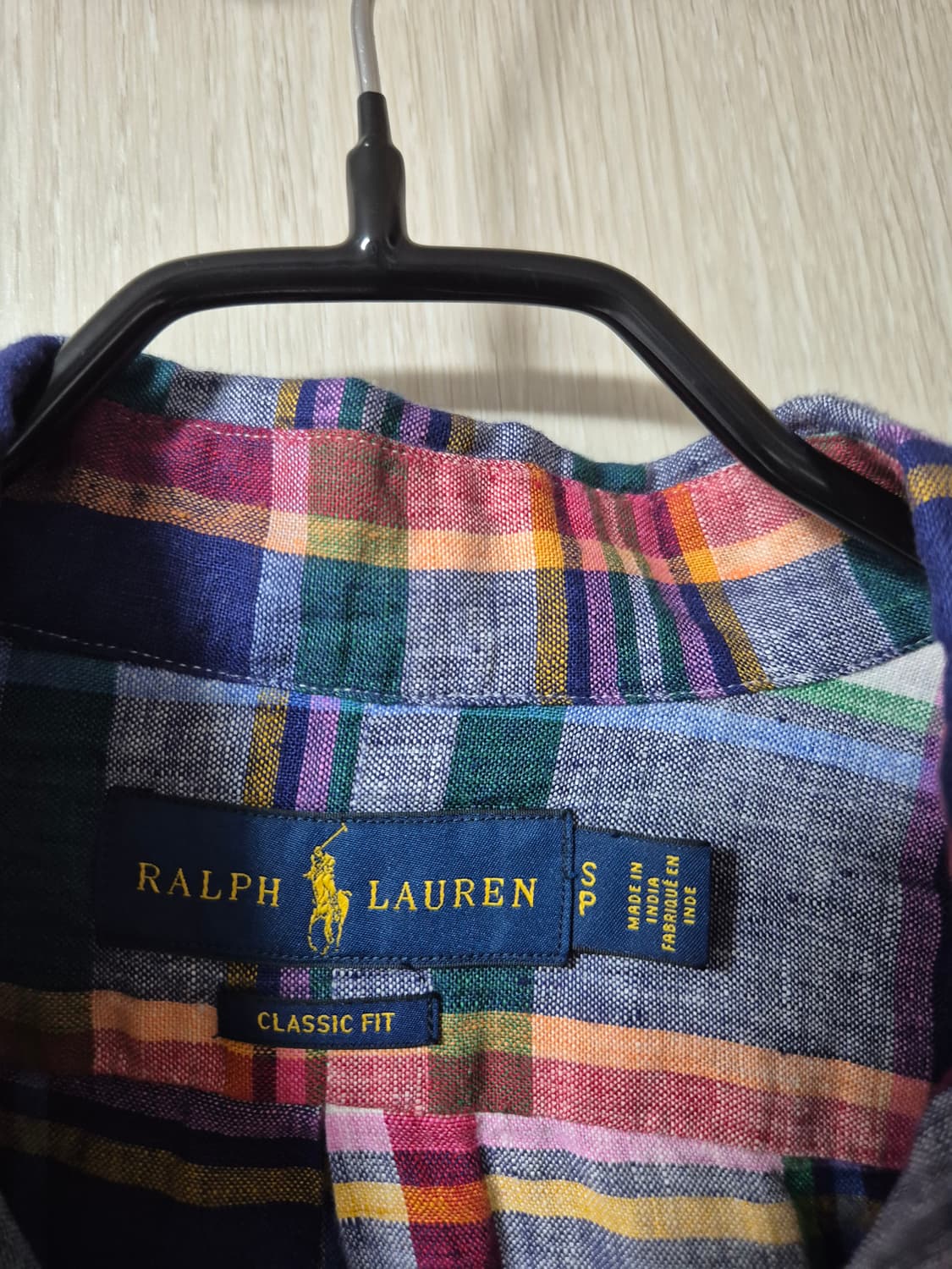 폴로 랄프로렌  린넨 체크 긴팔 셔츠 린넨남방 S (95) 상품이미지4