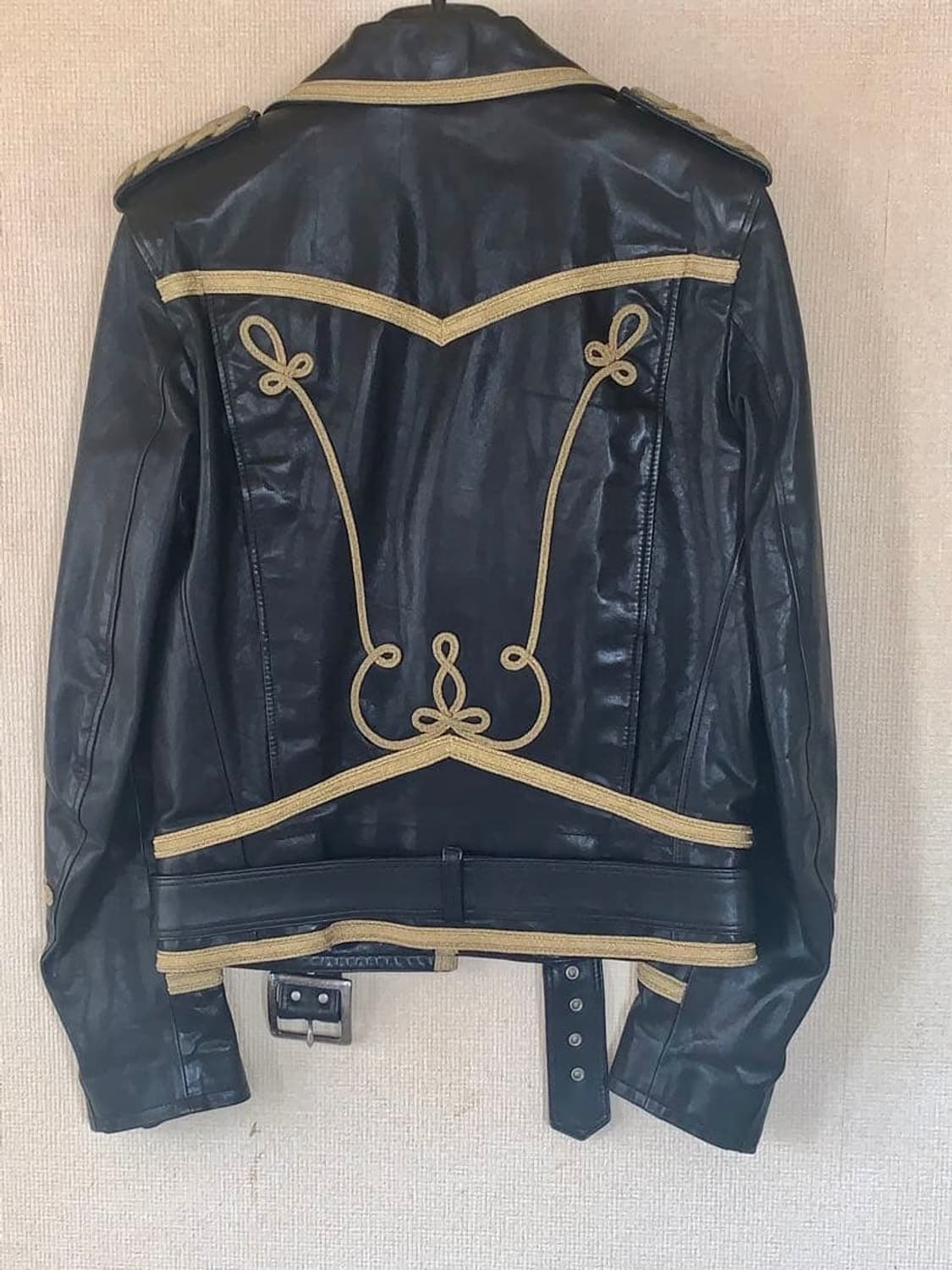 생로랑 15AW 벨벳 트리밍 나폴레옹 라이더 자켓 상품이미지5