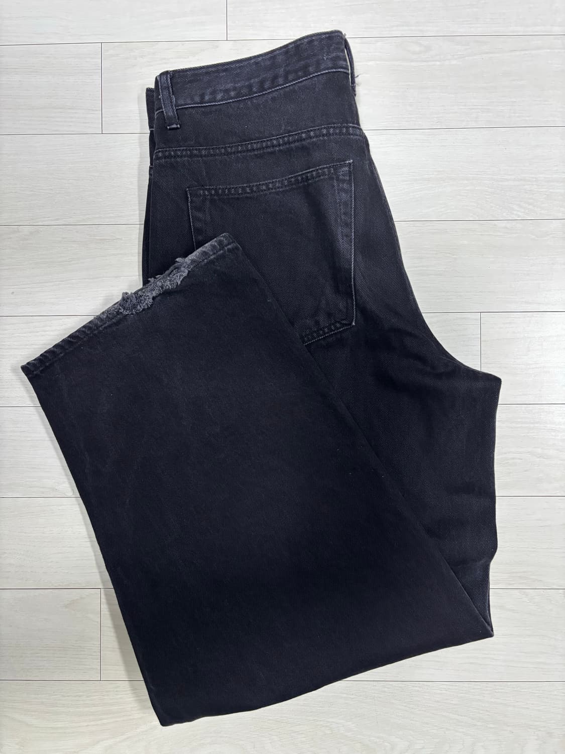 브라운야드 와이드 데님 블랙 상품이미지6