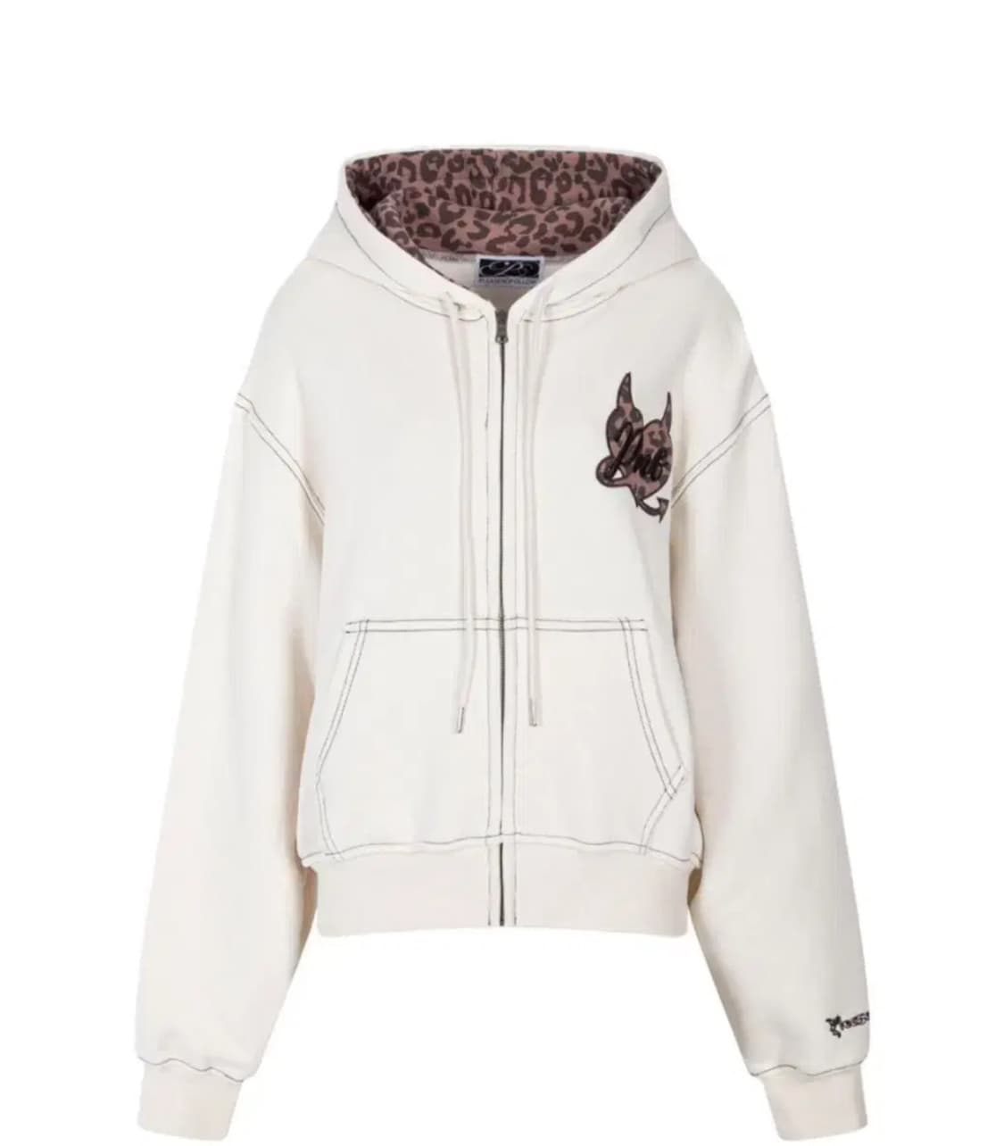 플리즈노팔로우 레오파드 후드집업 상품이미지1