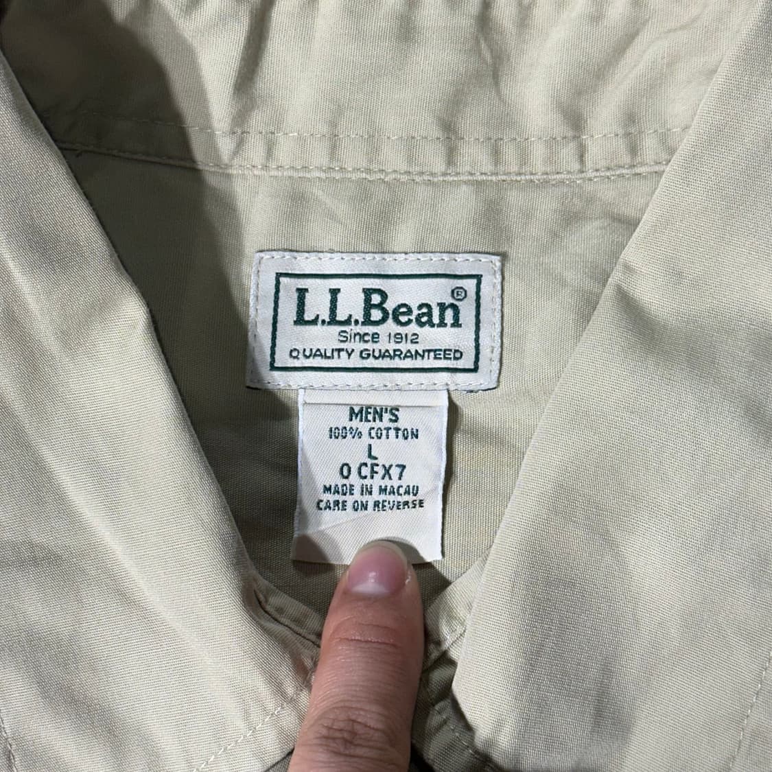 L.L.BEAN. 엘엘빈 하프셔츠 베이지(L/old-7587) 상품이미지8