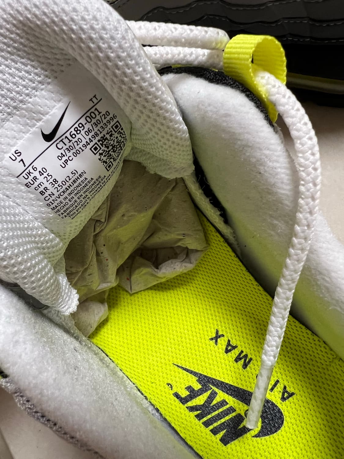 나이키 에어맥스 95 OG 2020버전 250 새제품 상품이미지7