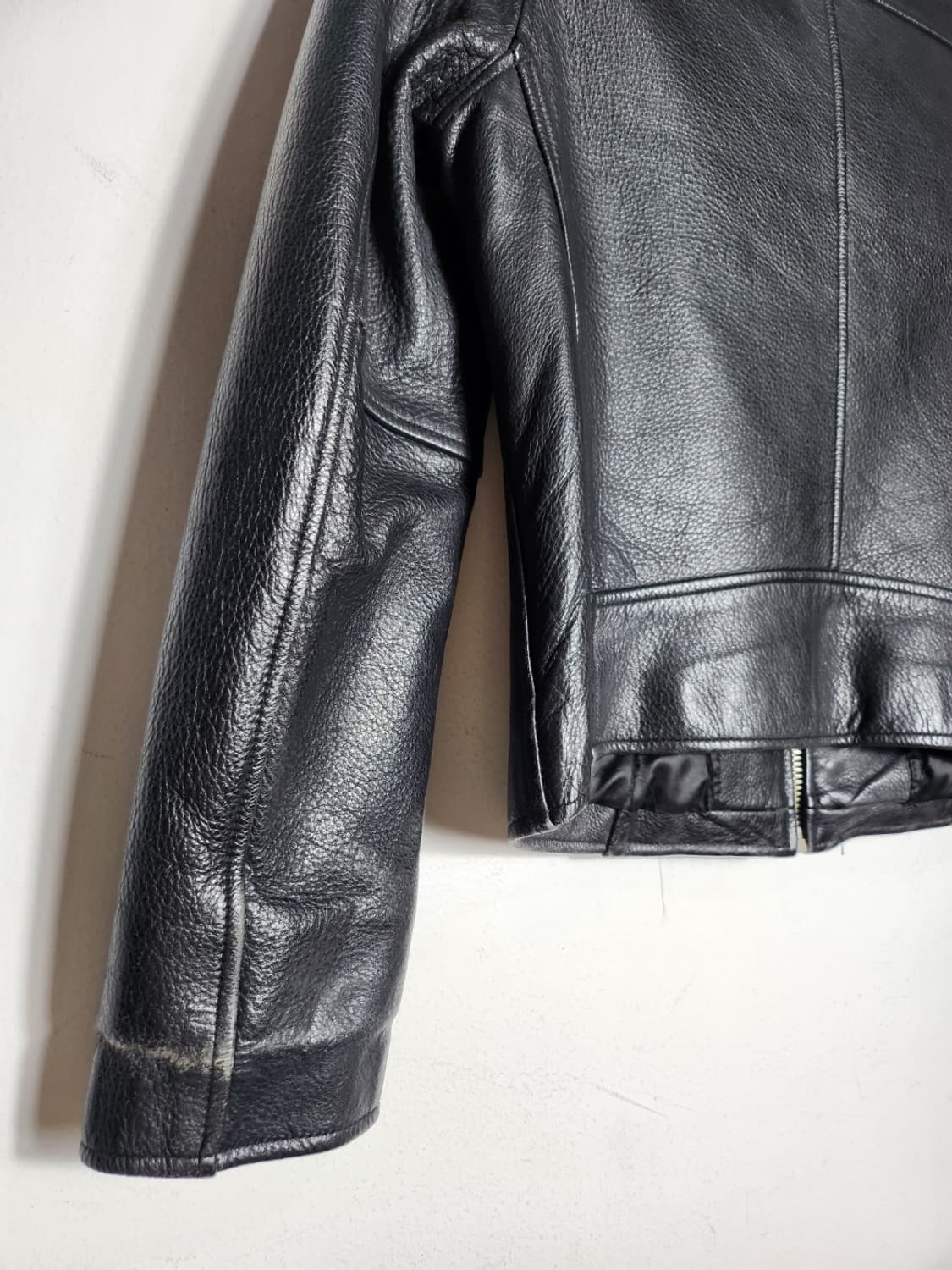 톰보이 레더 카라 가죽 자켓 상품이미지5