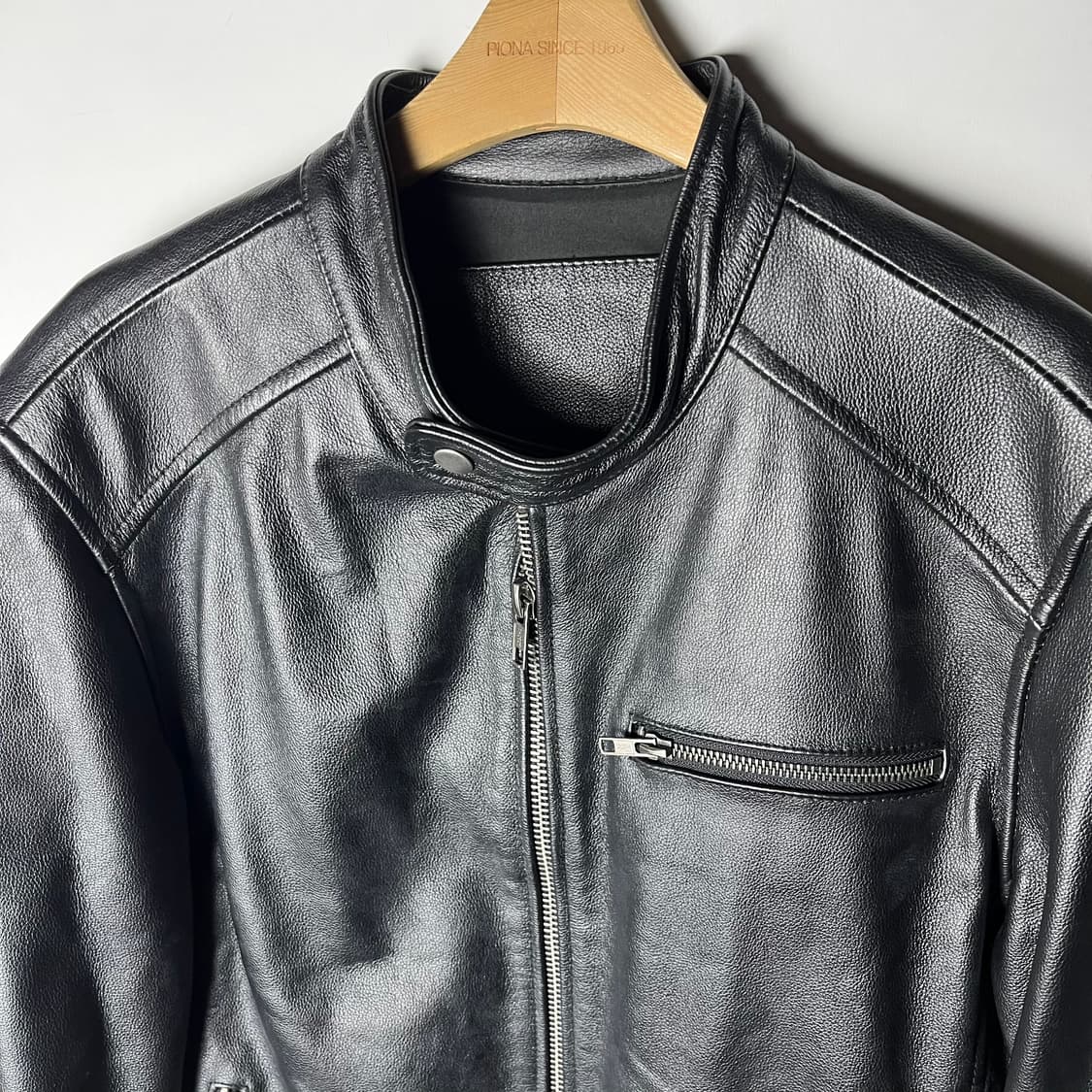 [Fortime] 천연 소가죽 싱글 라이더자켓 상품이미지3