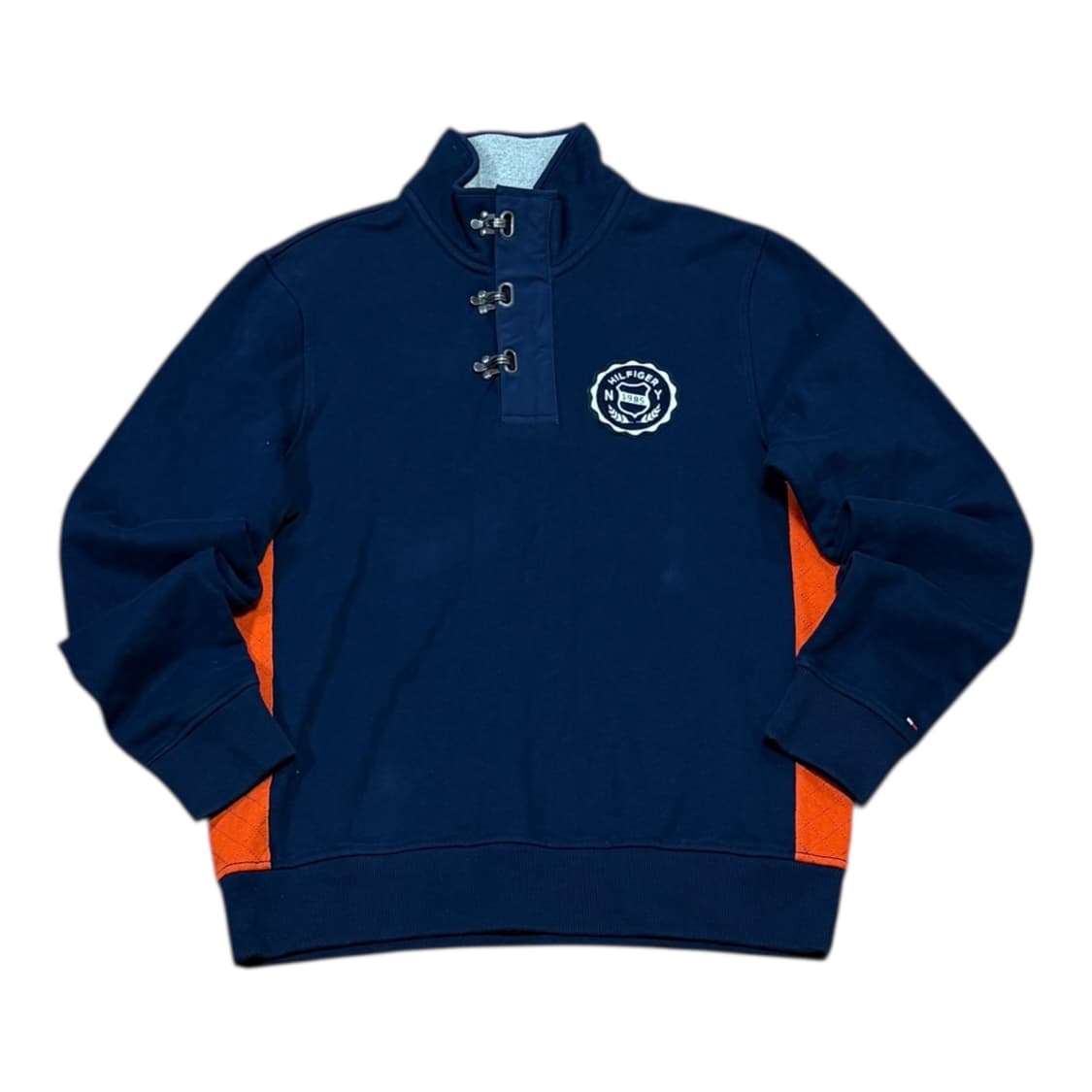 타미 힐피거 네이비 기모 버클 스웻 풀오버 상품이미지1