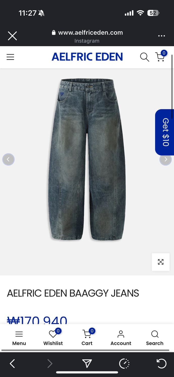 AELFRIC EDEN BAAGGY JEANS 상품이미지2