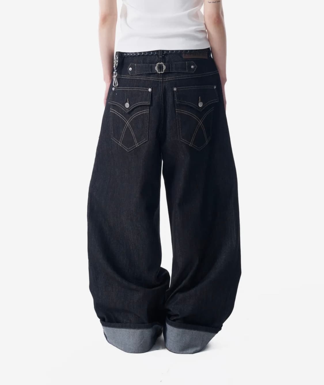 아캄 cinch back denim pants (데님팬츠) 상품이미지1