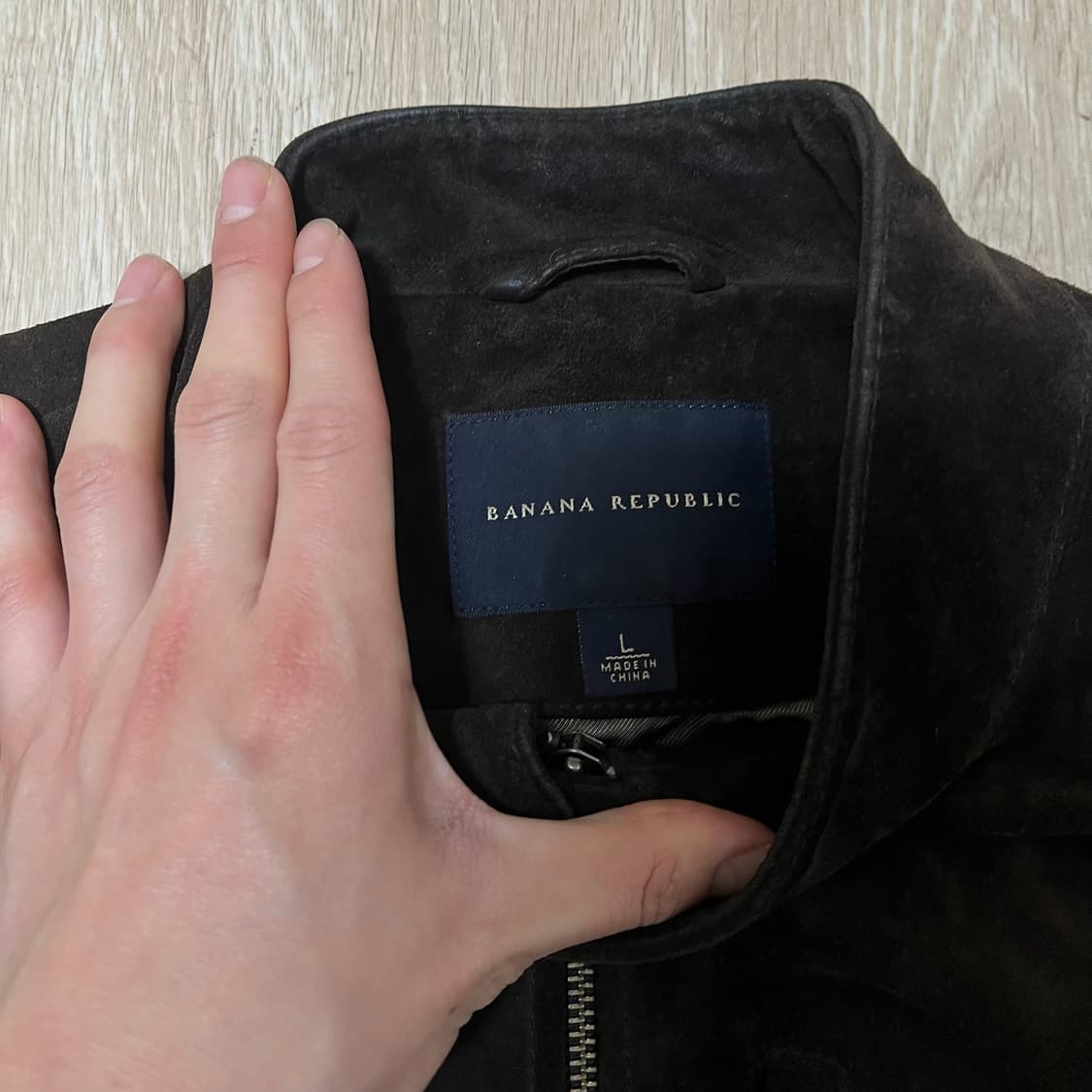 바나나리퍼블릭 남성 리얼 레더 양가죽 스웨이드 자켓 L/100  상품이미지4