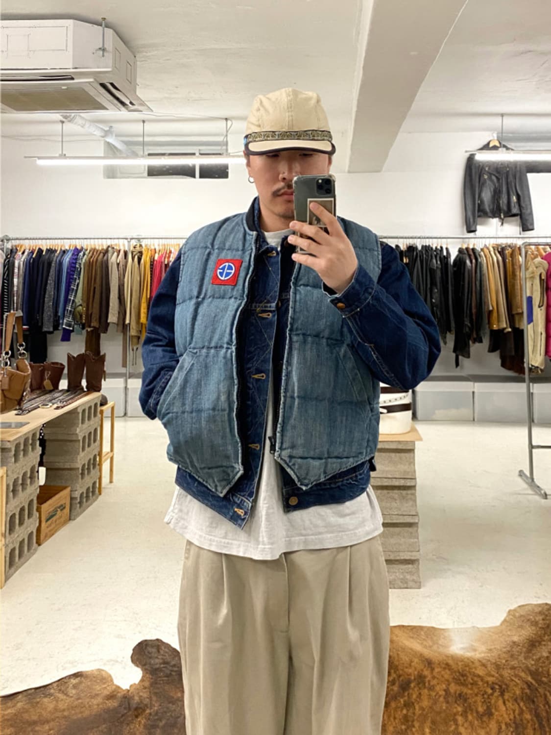 EVISU JAPAN denim padding vest 상품이미지3