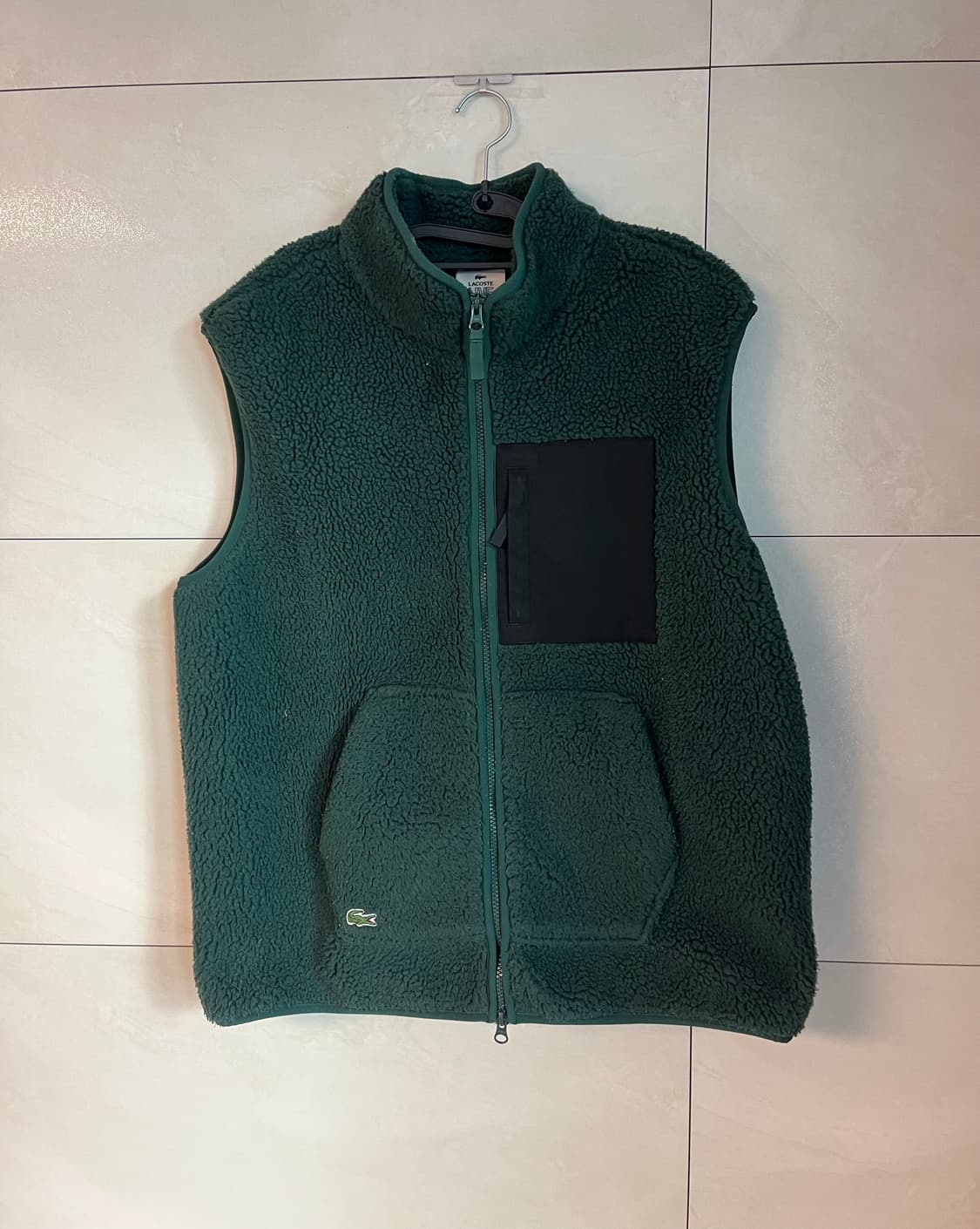 라코스테 플리스 베스트 뽀글이 조끼 그린 (L) 상품이미지3