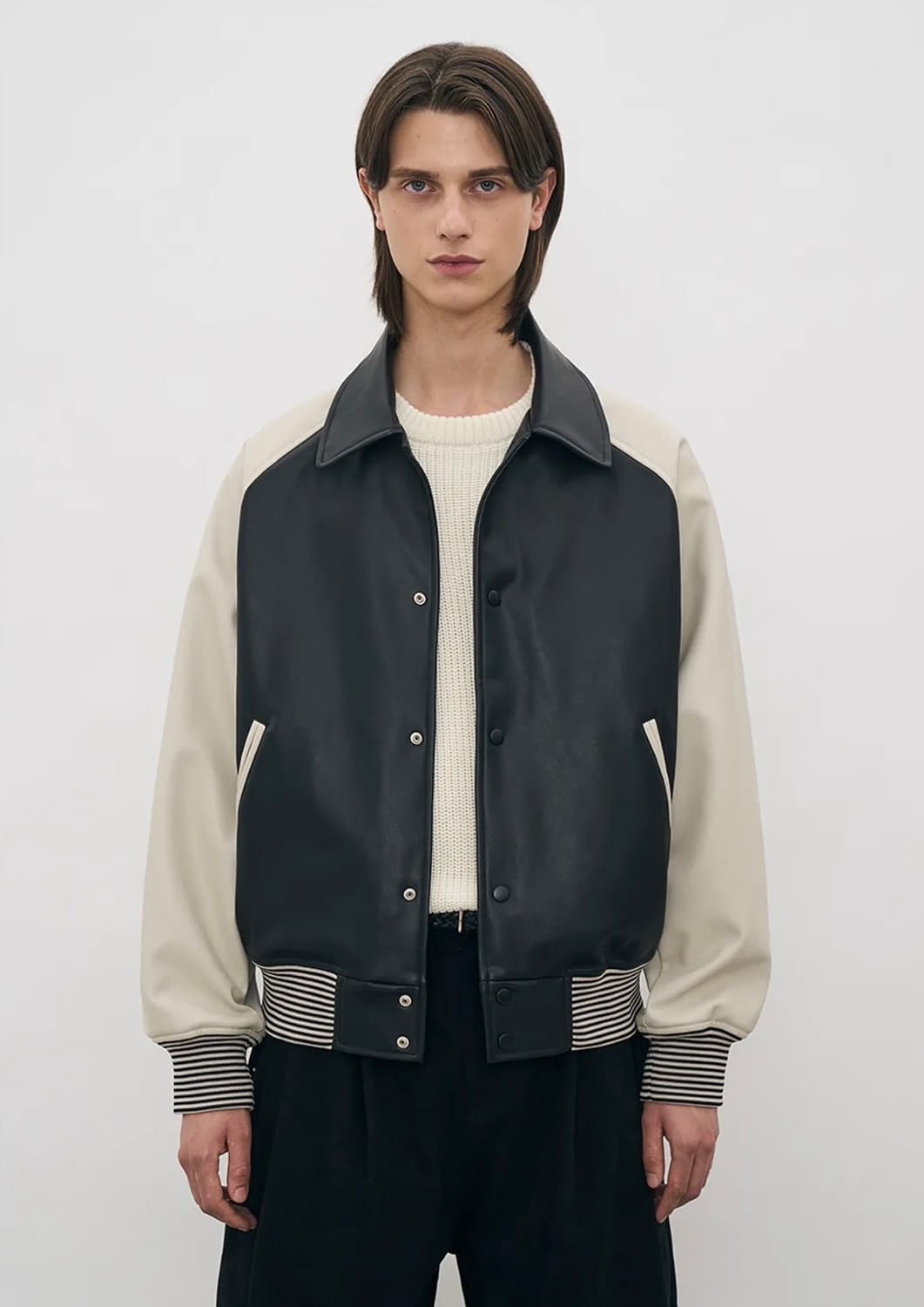 파르티멘토 비건레더 바시티 자켓 S 상품이미지4