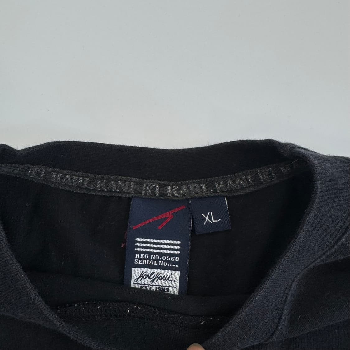 Karl Kani 칼카니 90s 레드 자수 로고 블랙 반팔   상품이미지5