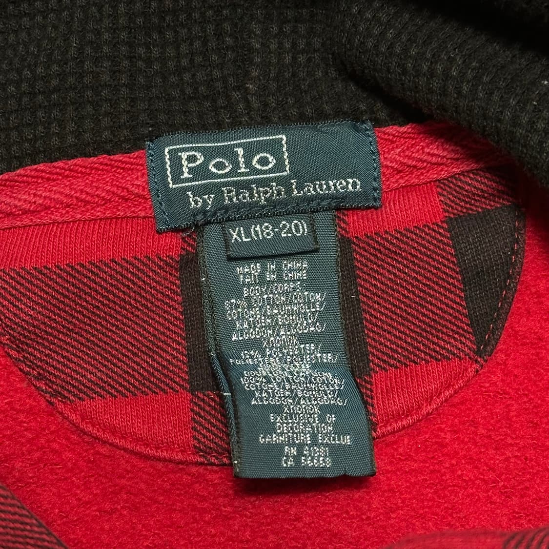Polo Ralph Lauren 피그먼트 타탄체크 후드티 상품이미지3