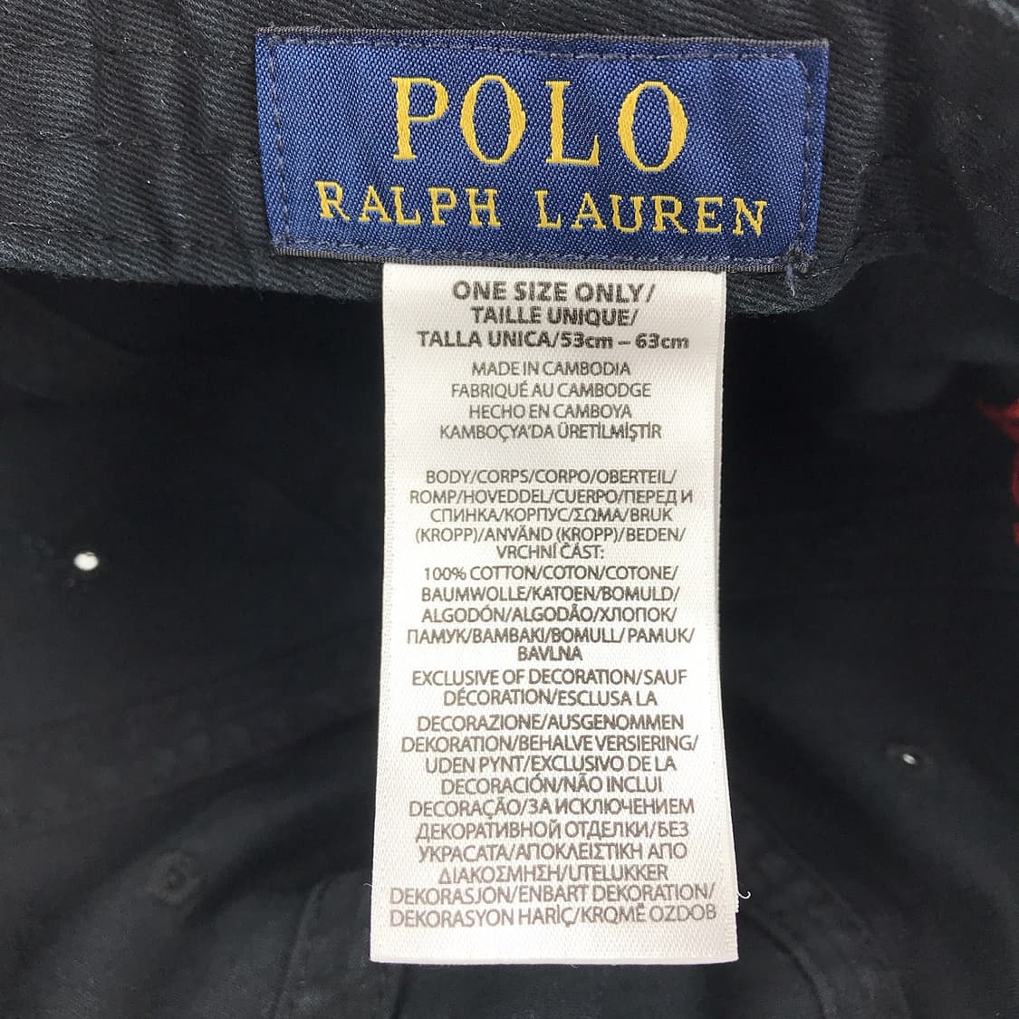 폴로 랄프로렌 POLO 모자 캡 검은색 상품이미지8