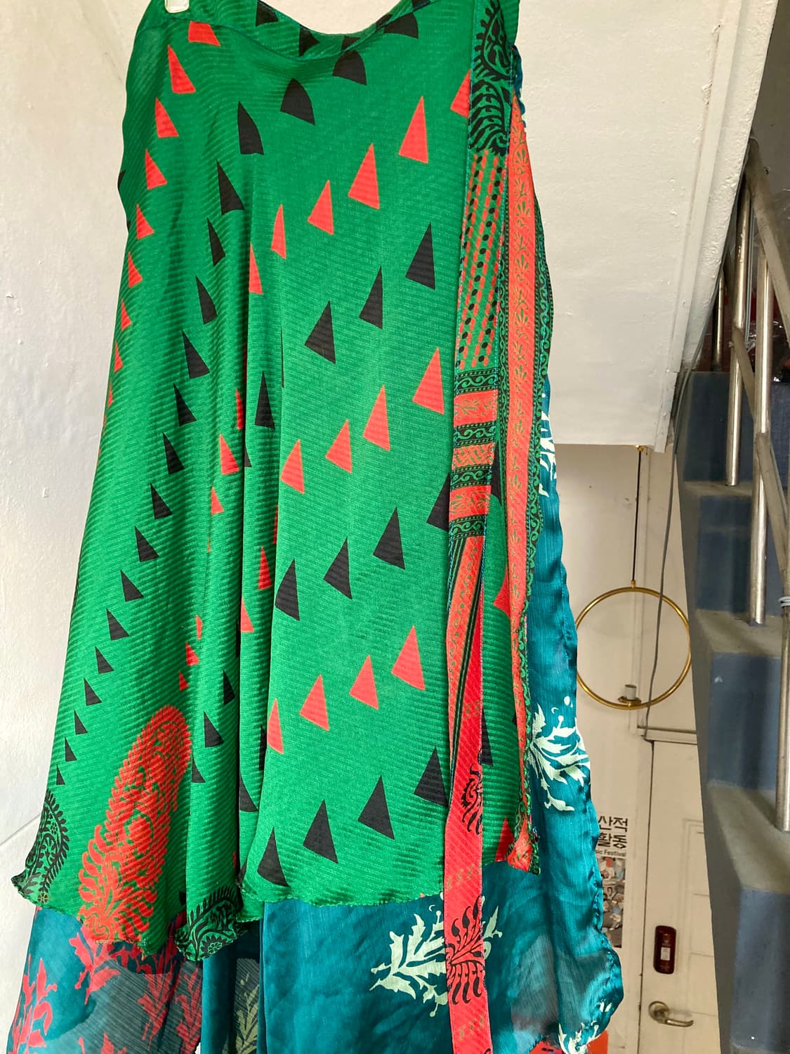 실크 프릴 레이어드 랩 스커트 상품이미지7