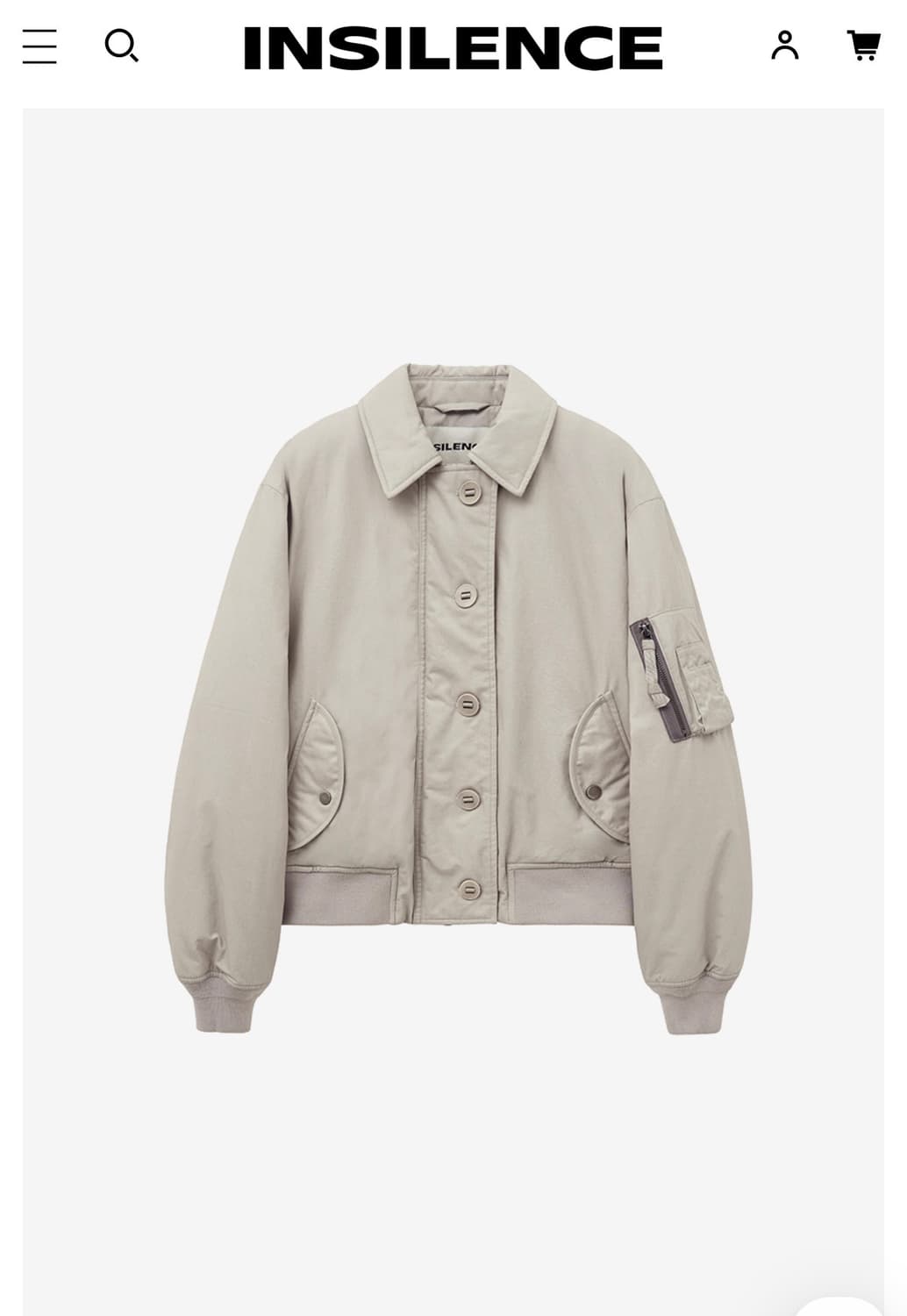 인사일런스 봄버 자켓 (새상품)  상품이미지5