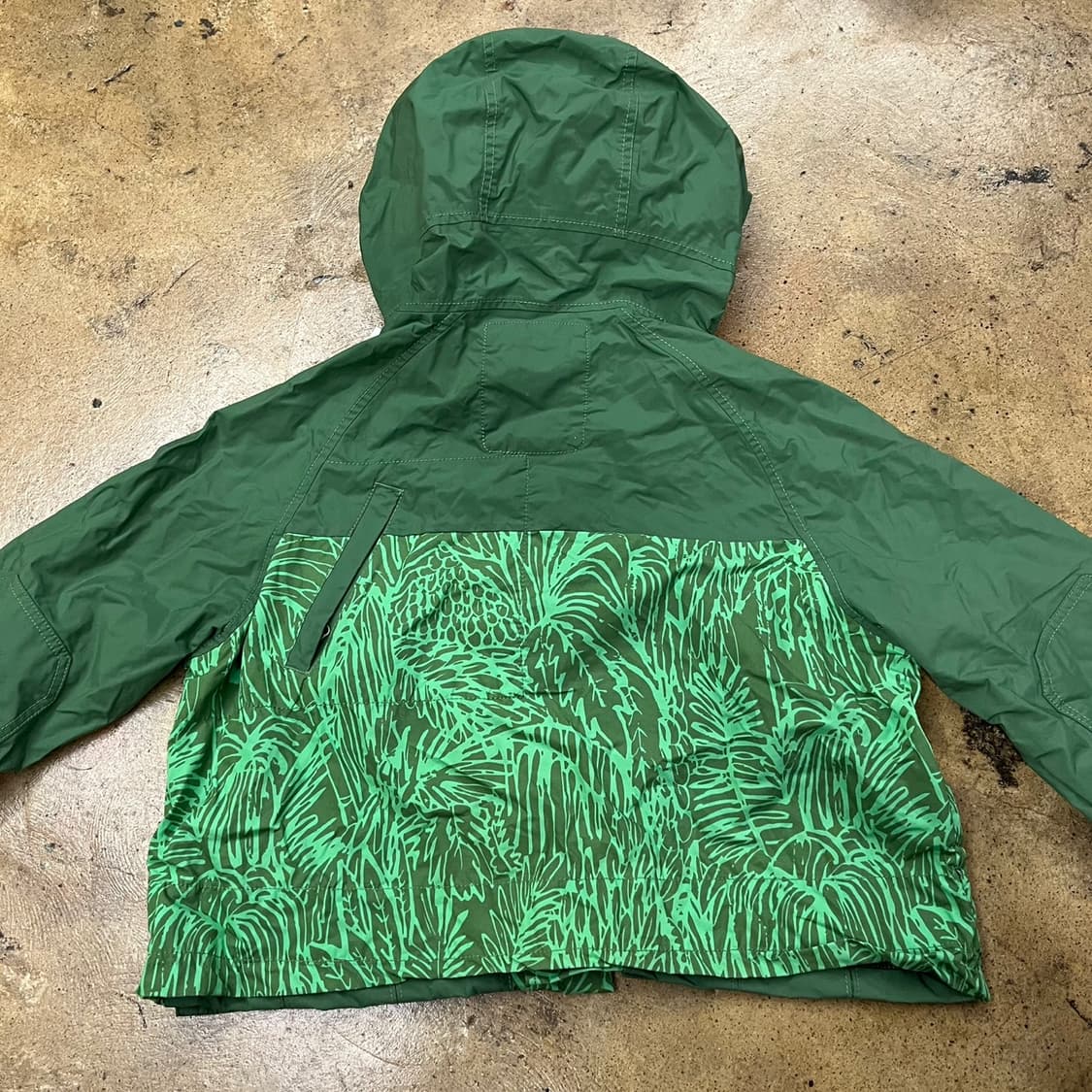 [정품/M] 아디다스 그린 패턴 후드 크롭 바람막이 자켓  b19 상품이미지4