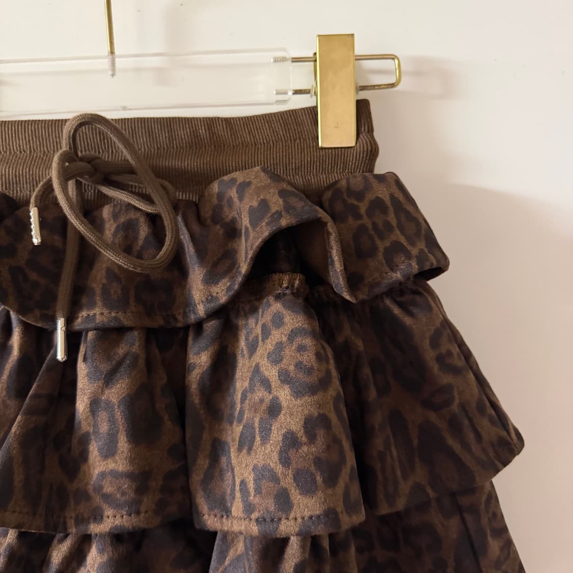 새상품 여자 호피 스웨이드 캉캉 스커트 상품이미지4
