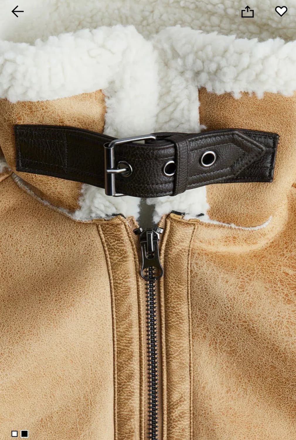 H&M 여성 무스탕 자켓 상품이미지2